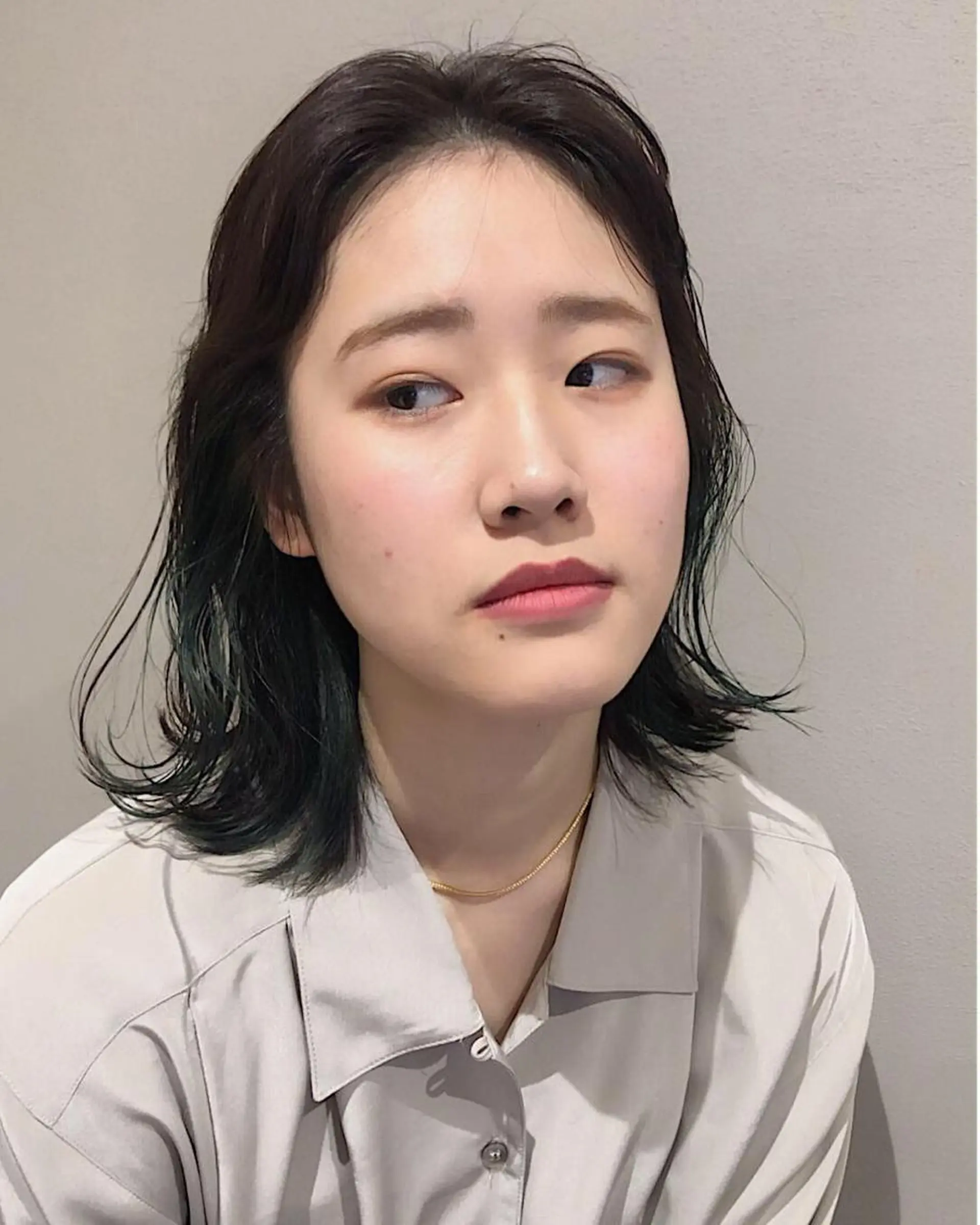 ミディアム カラー cie所属・ボブ/ミニボブ 透明感カラーkadoのヘアスタイル