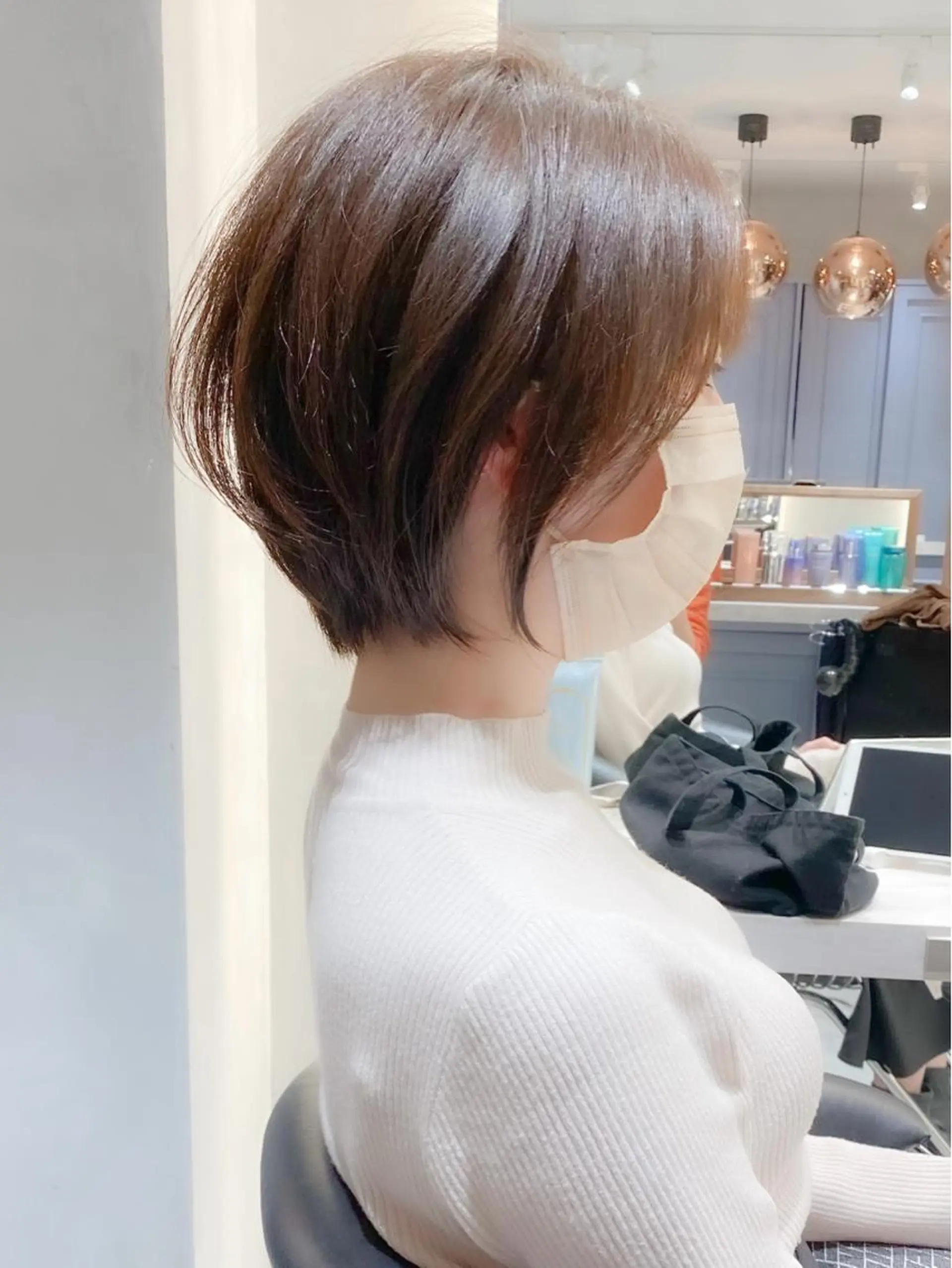 ショート カラー ショートボブ ボブ ショートヘア カット トリートメント ショート ショートボブ斉藤航人のヘアスタイル