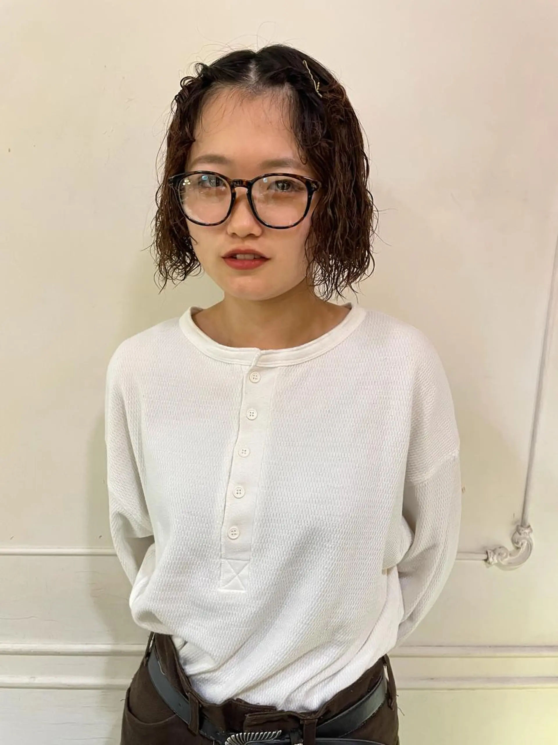 ミディアム パーマ ミディアムパーマ アオキ リノのヘアスタイル