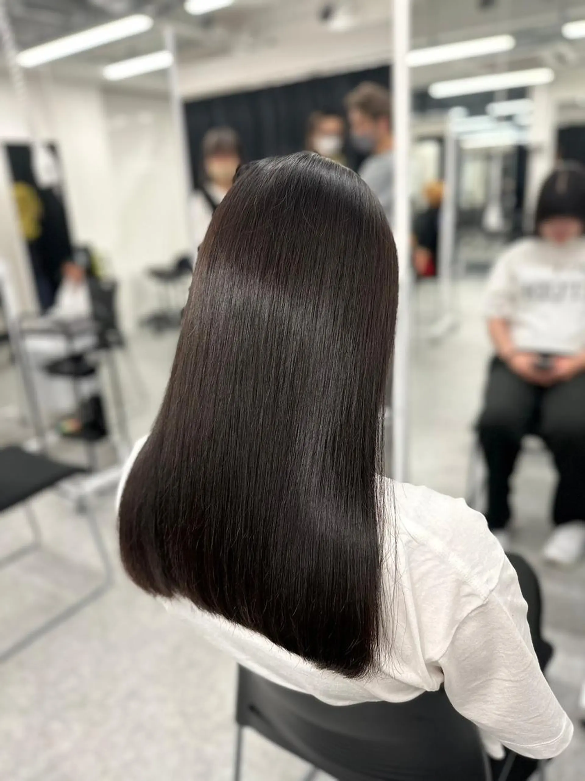 カラー 縮毛矯正 トリートメント 韓国透明感color 🤍sawako🏹のヘアスタイル