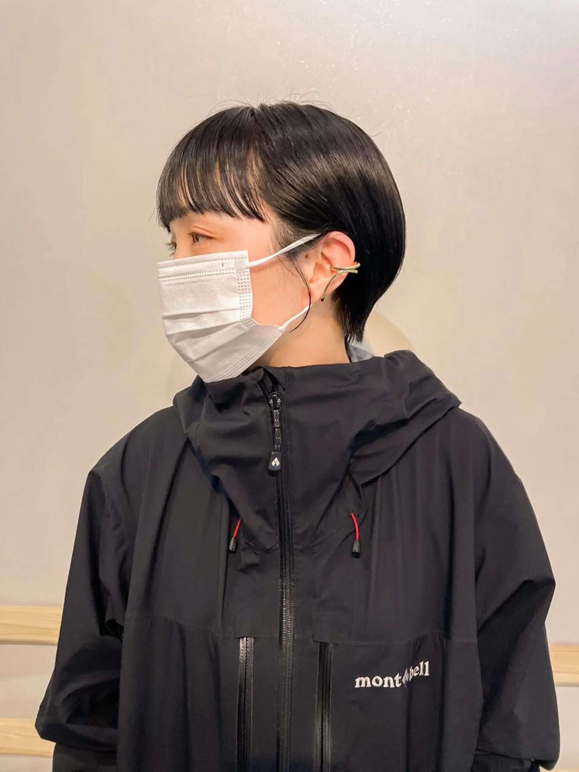 ショート カラー 黒髪 ショートヘア パーマ* 顔まわり似合わせのヘアスタイル