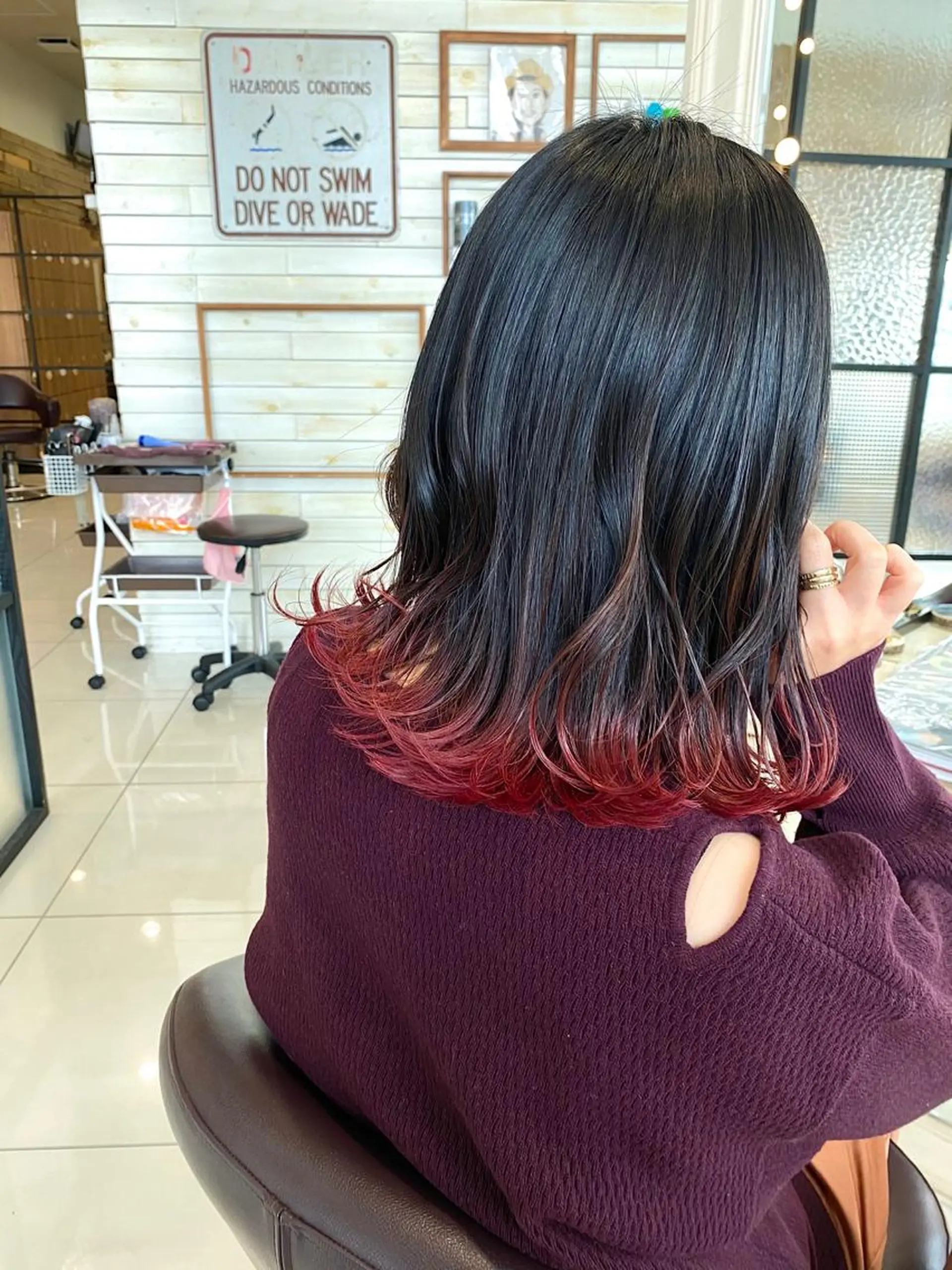 ミディアム riho/ブリーチ/ デザインカラー/辻堂のヘアスタイル