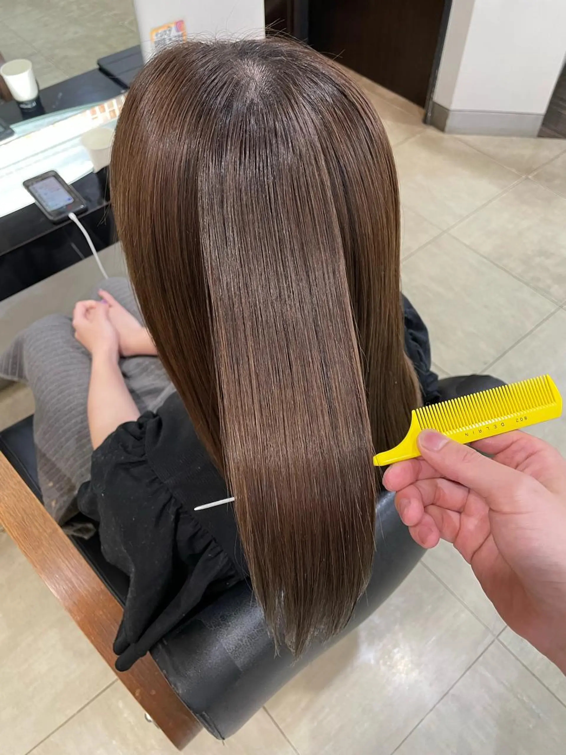 ロング カラー パーマ 髪質改善 トリートメント 薄毛ケア/痒みケア オガワシンペイのヘアスタイル