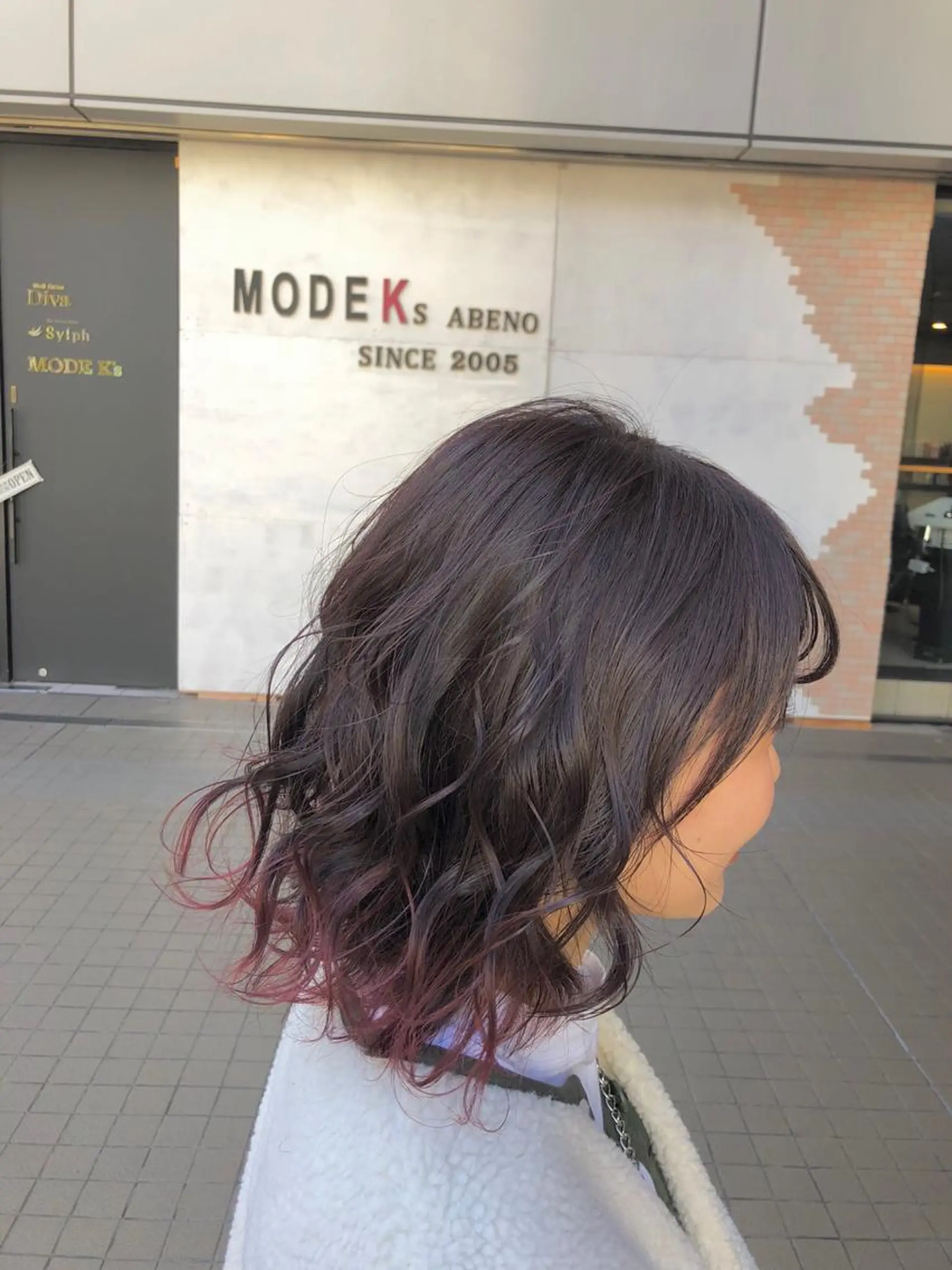 ミディアム カラー グラデーションカラー ラベンダーカラー ラベンダーピンク ピンクカラー カット ヘアカラー トリートメント SHAFT Ieiriのヘアスタイル