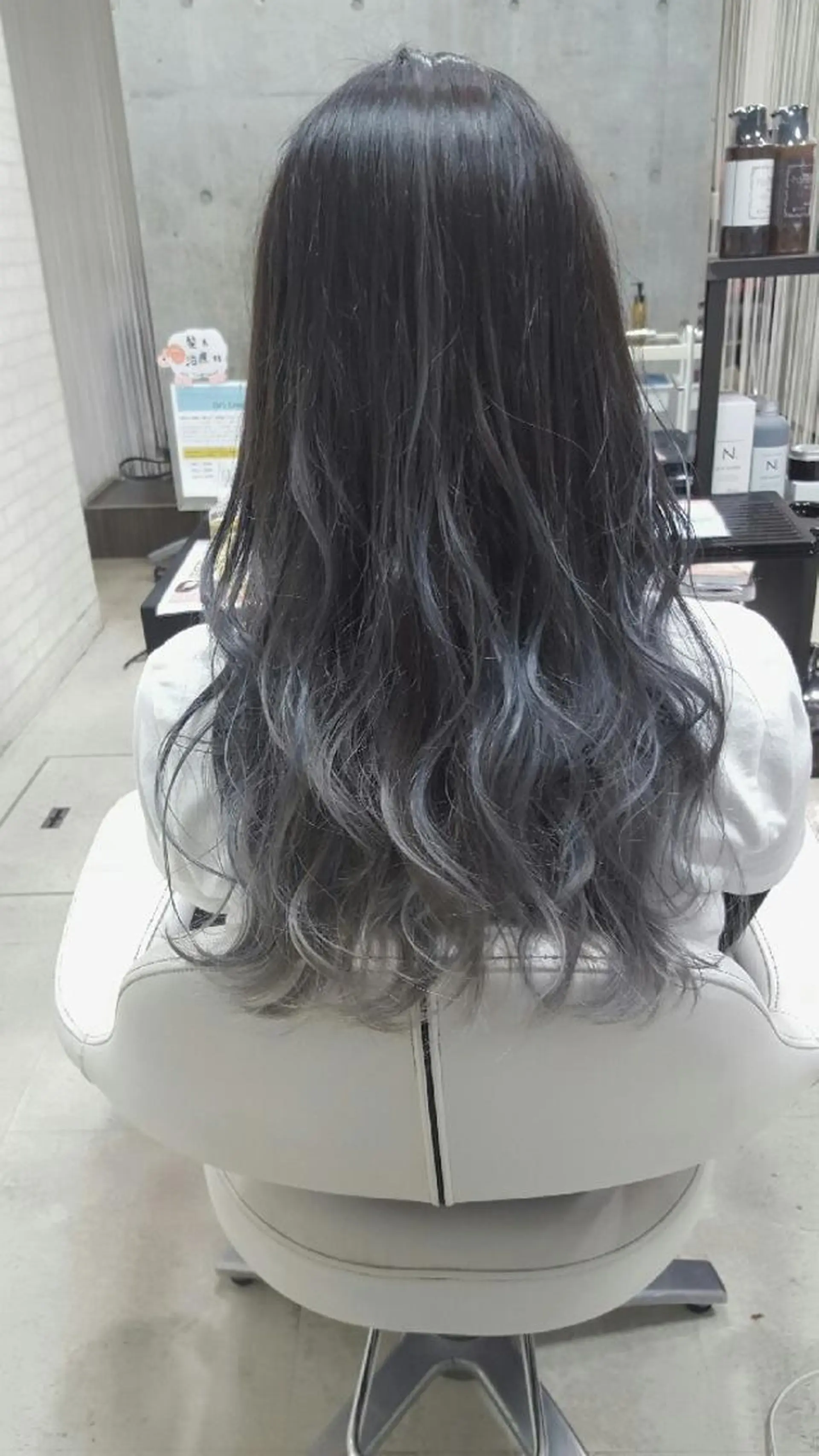 ロング ハイライト brace 立花のヘアスタイル