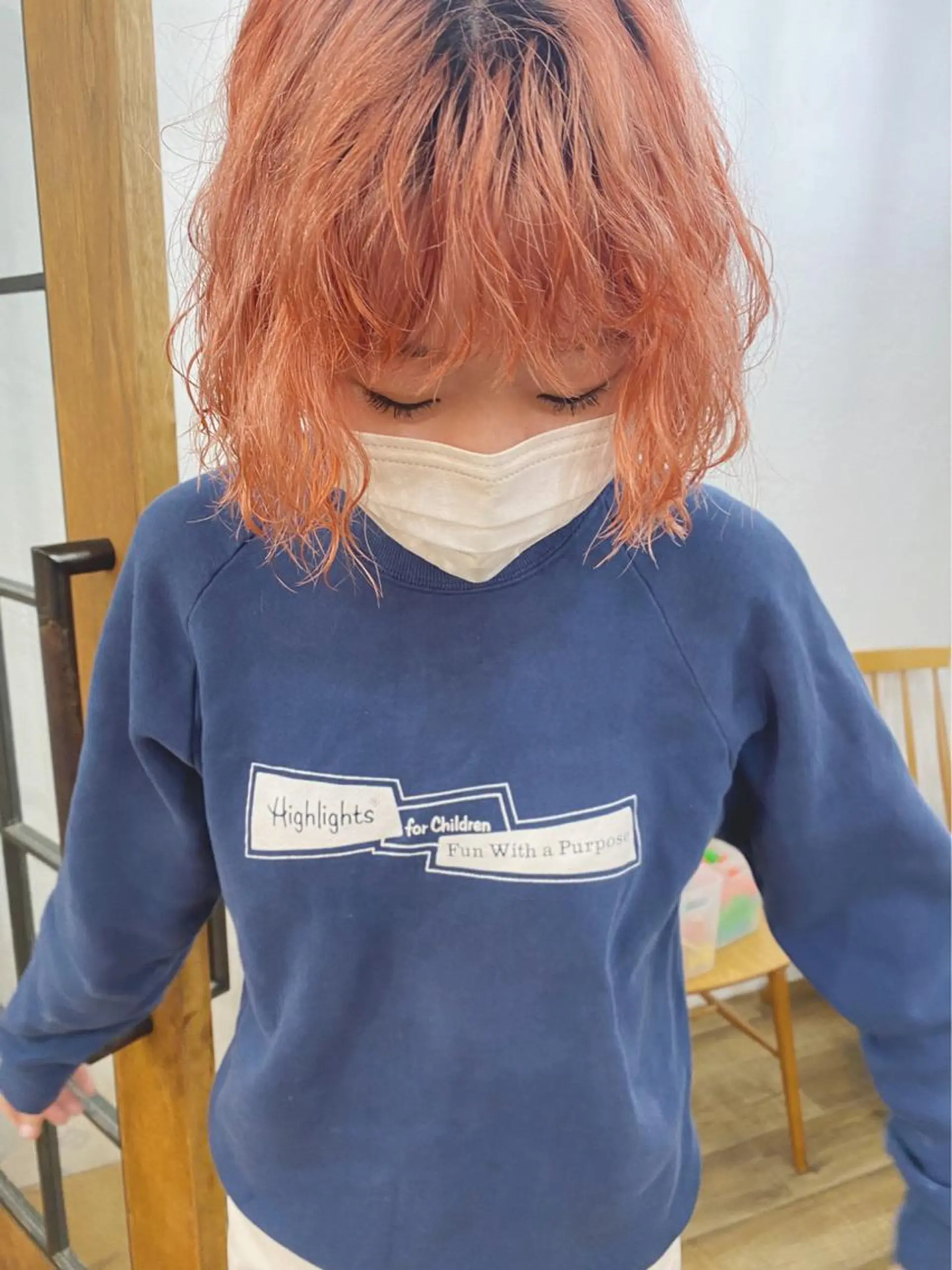 ミディアム カラー パーマ ミディアムパーマ ブリーチ 🫧艶ハイトーン ブリーチ🫧シモのヘアスタイル