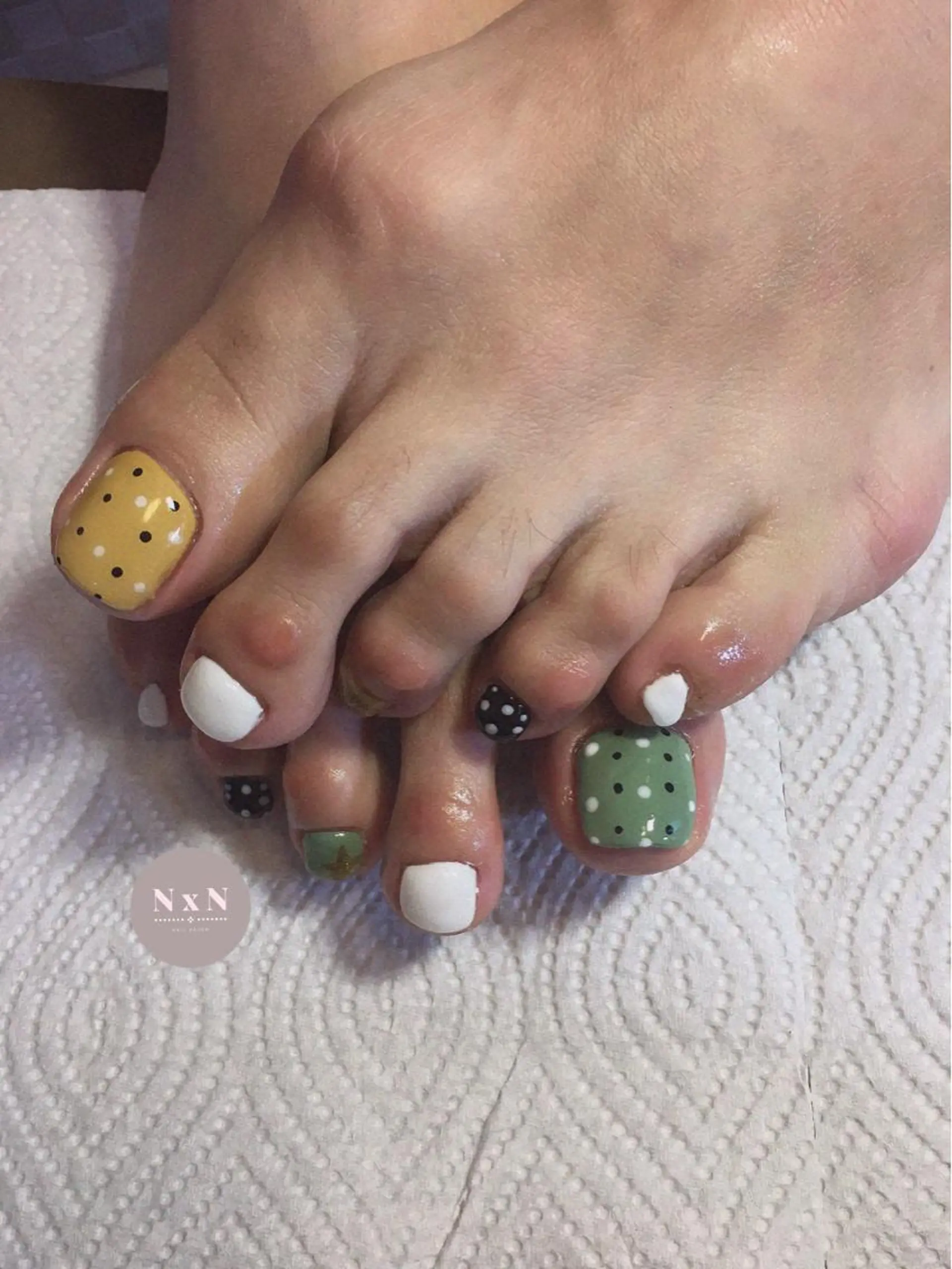 ネイル ジェルネイル ぷっくりネイル フットネイル nail salon N×Nのネイルデザイン