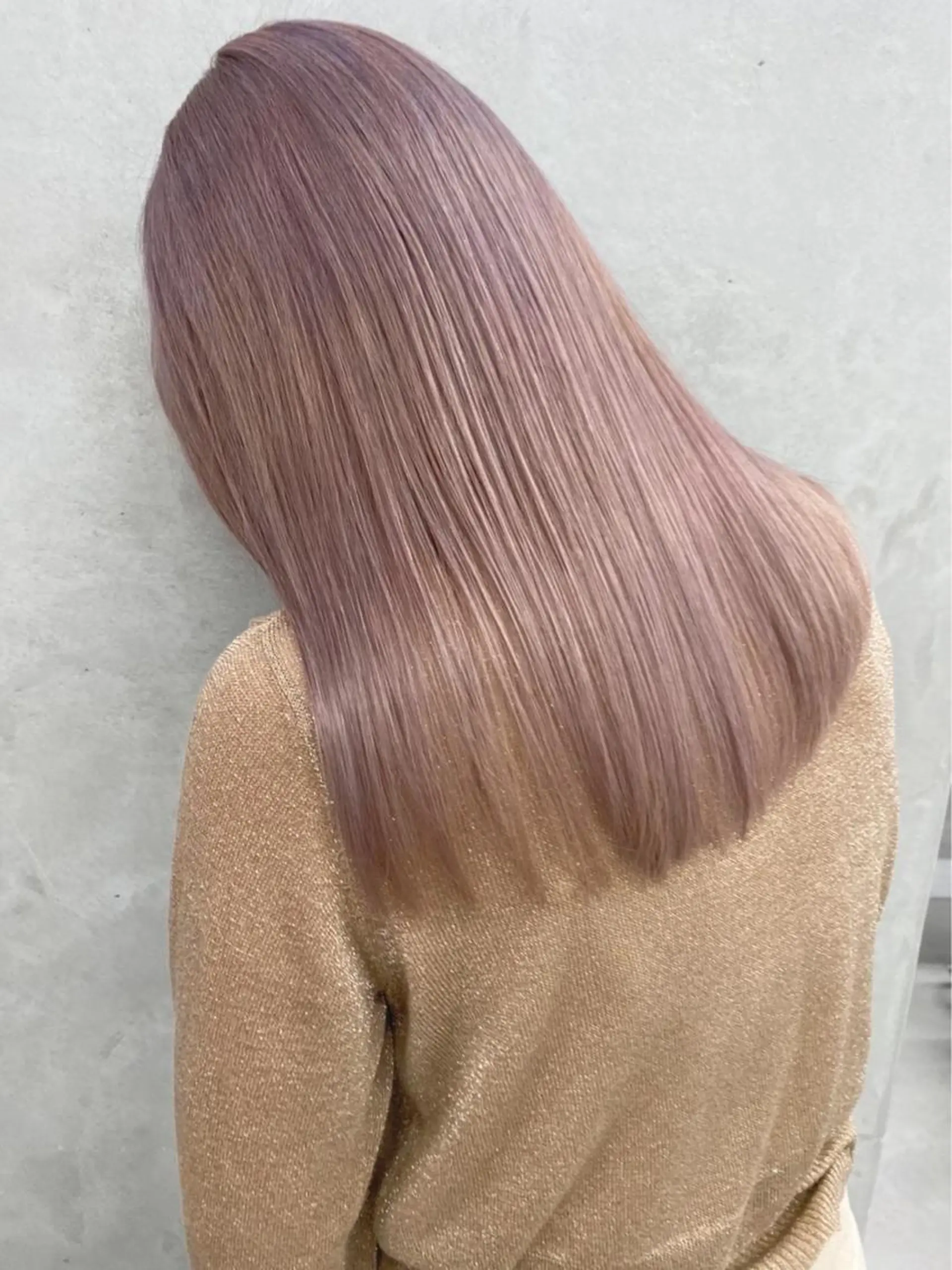 ロング カラー ピンクカラー カット ヘアカラー トリートメント 🧸艶々韓国ヘア 🧁mizunaのヘアスタイル