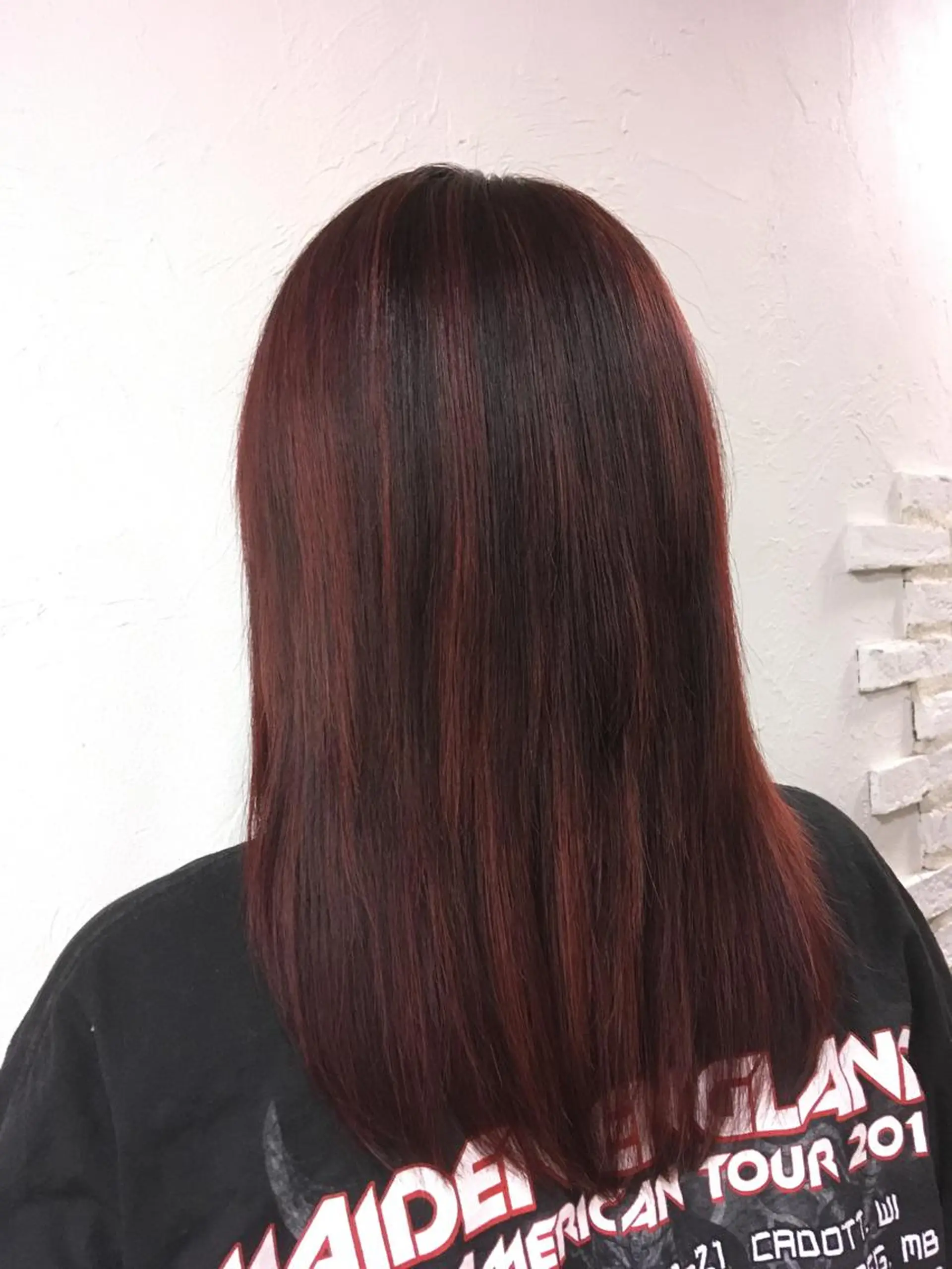 ミディアム カラー ハイライトカラー レッドカラー ハイライト Lauburu  bat.hair渋谷2号店所属・. YUIのヘアスタイル