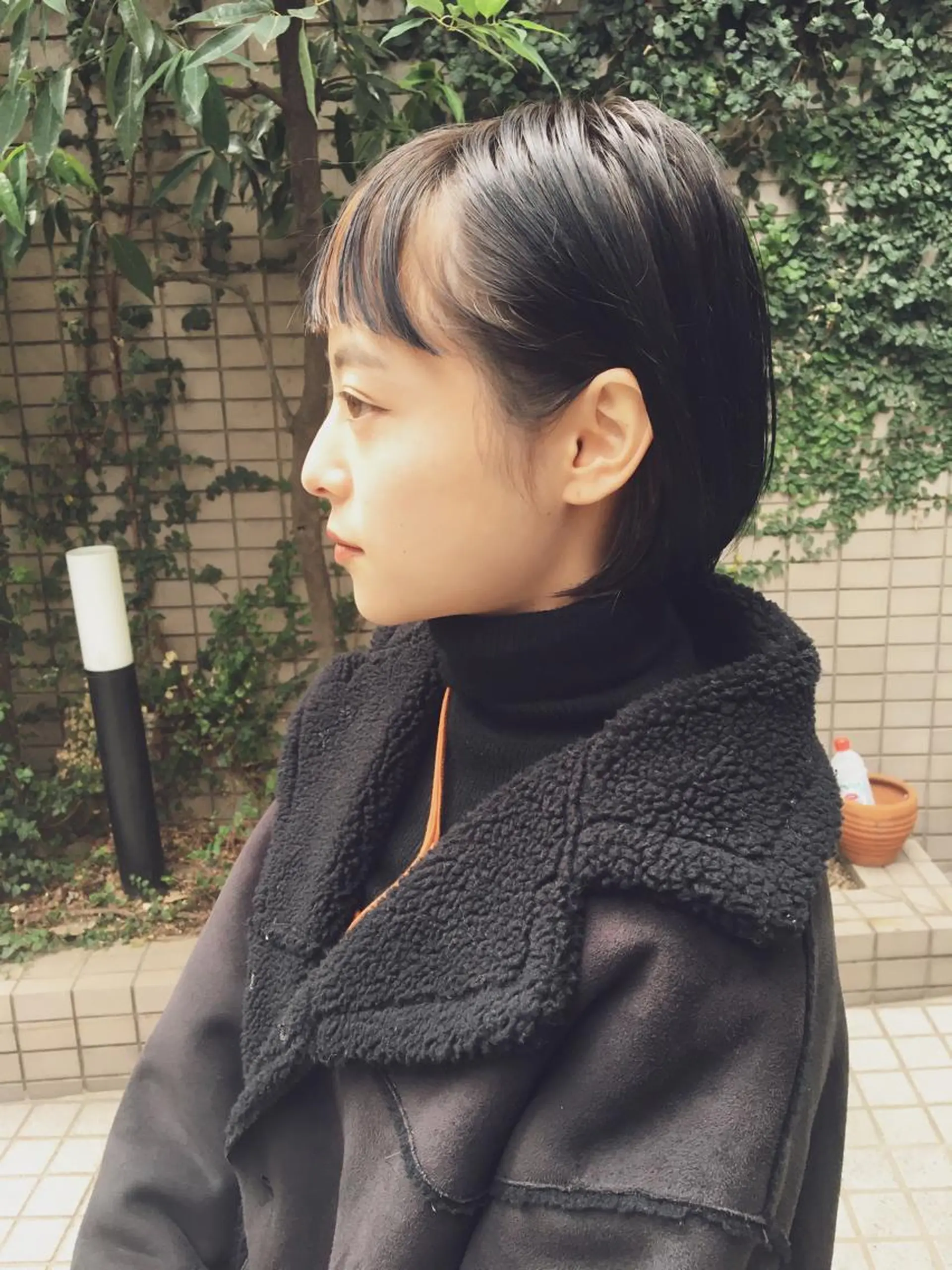 ミディアム カラー インナーカラー ボブ オン眉 永田〈店長#レイヤー #ウルフ#ハイトーンのヘアスタイル