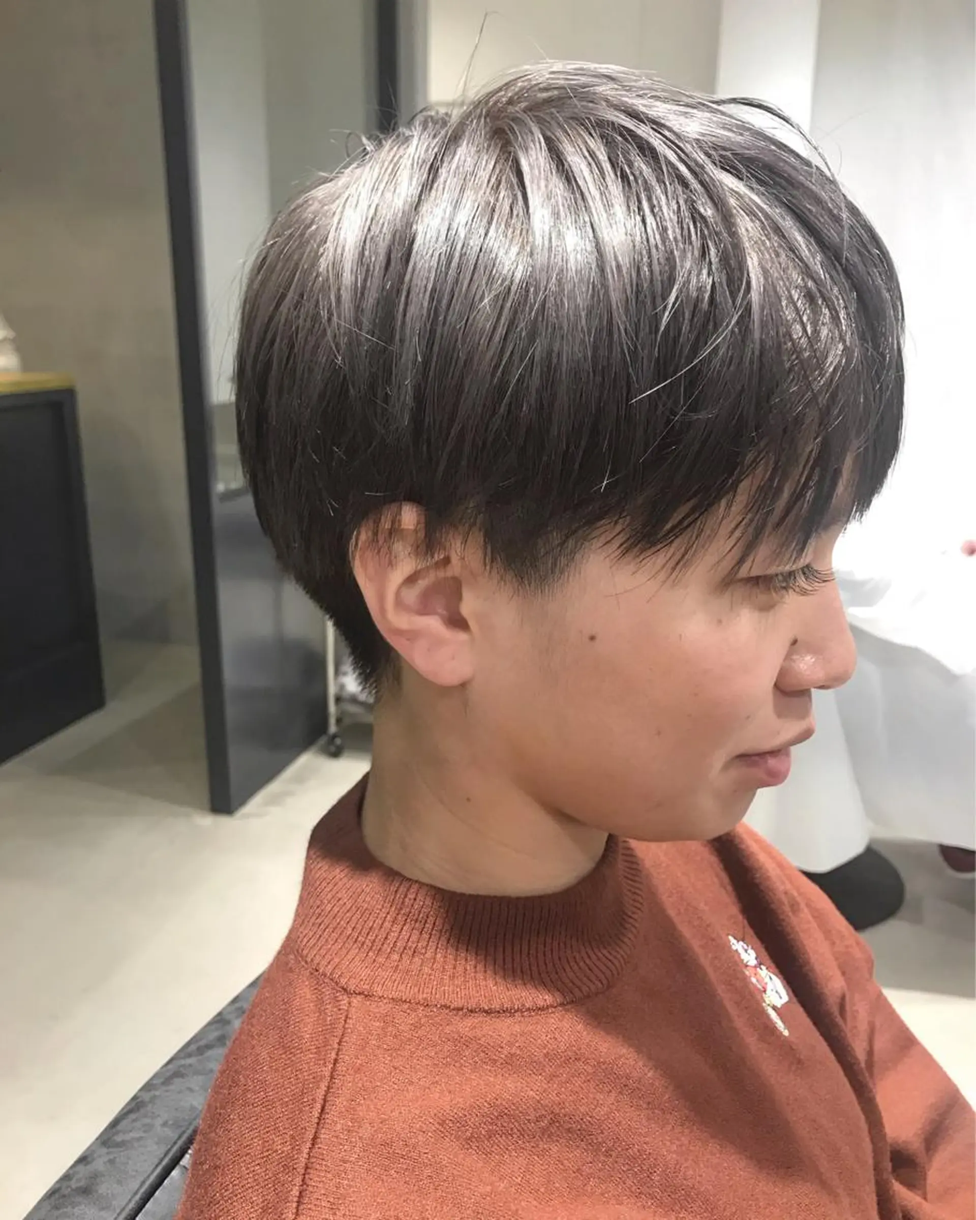 ショート カラー カット ヘアカラー トリートメント 暖色カラー🍊 ボブ🌿顔周りcutのヘアスタイル