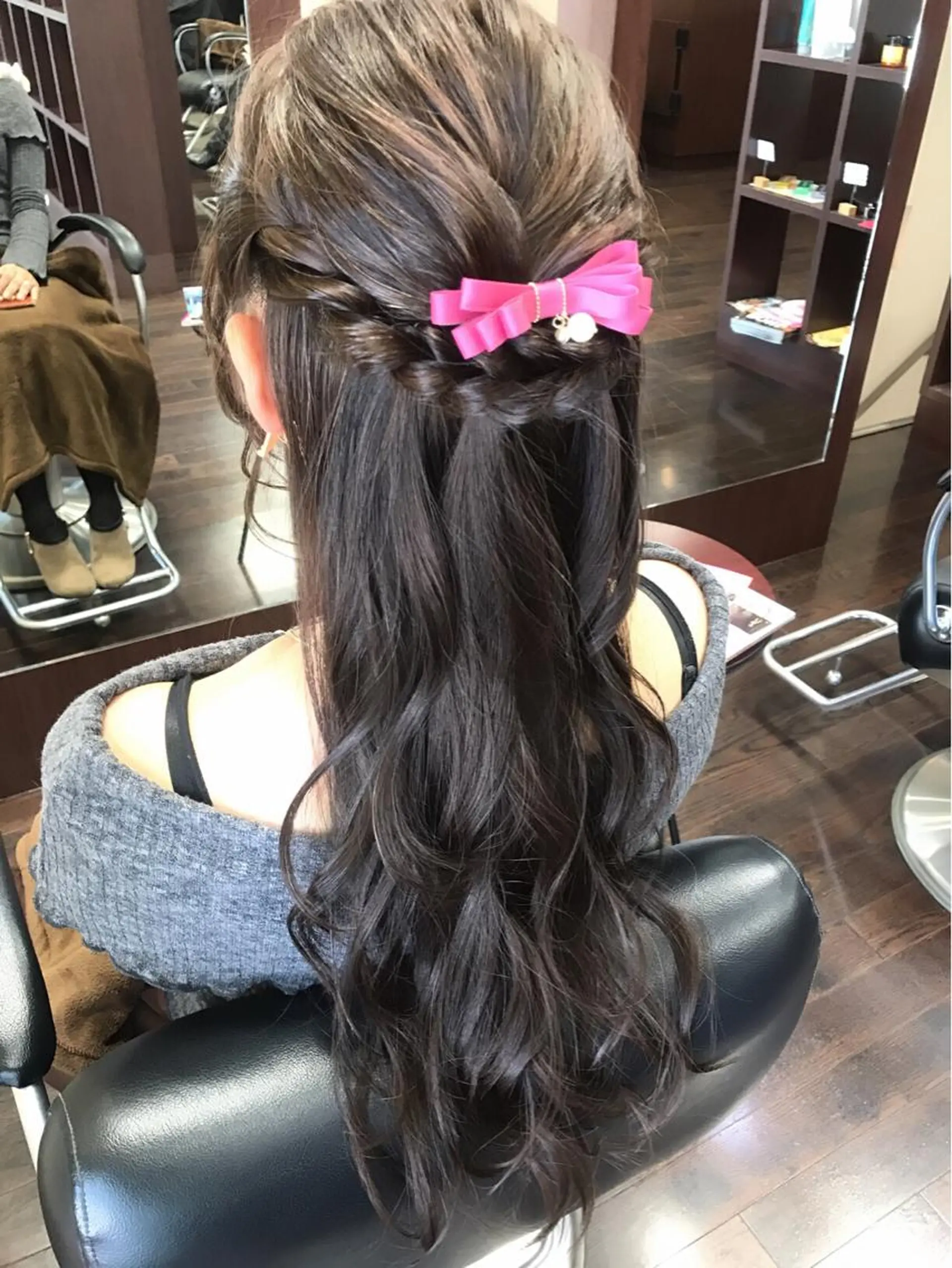 ロング ヘアアレンジ ハーフアップ 沢田 瞳のヘアスタイル