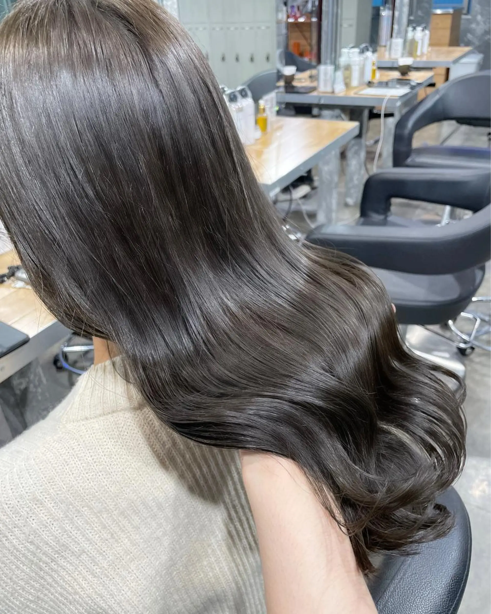 ロング カラー ヘアカラー I'S.横浜所属・赤み消しカラー 🍀JUNKIのヘアスタイル