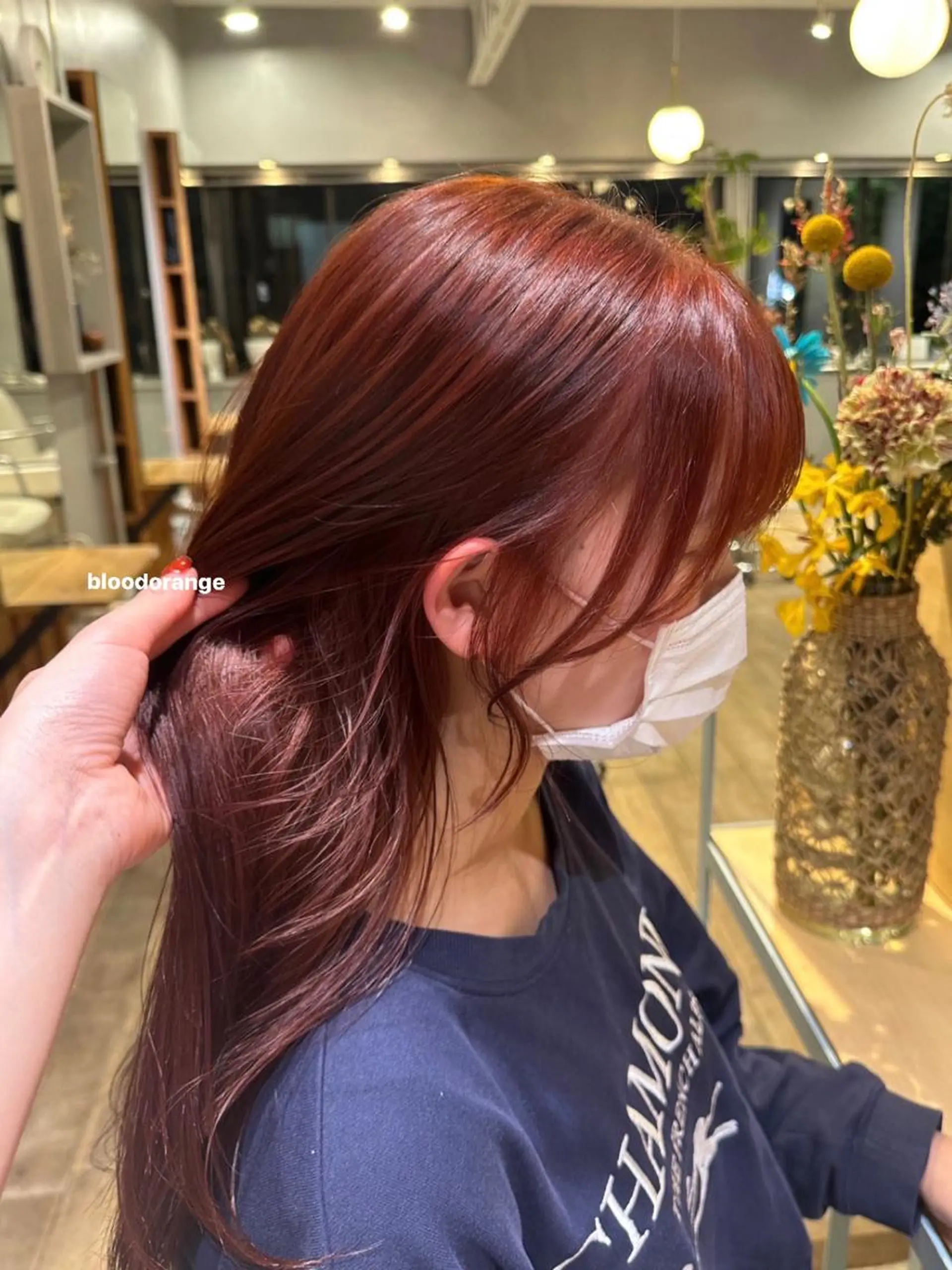 ロング カラー ヘアカラー トリートメント 暖色/レイヤーカット 🌙オノユリカのヘアスタイル