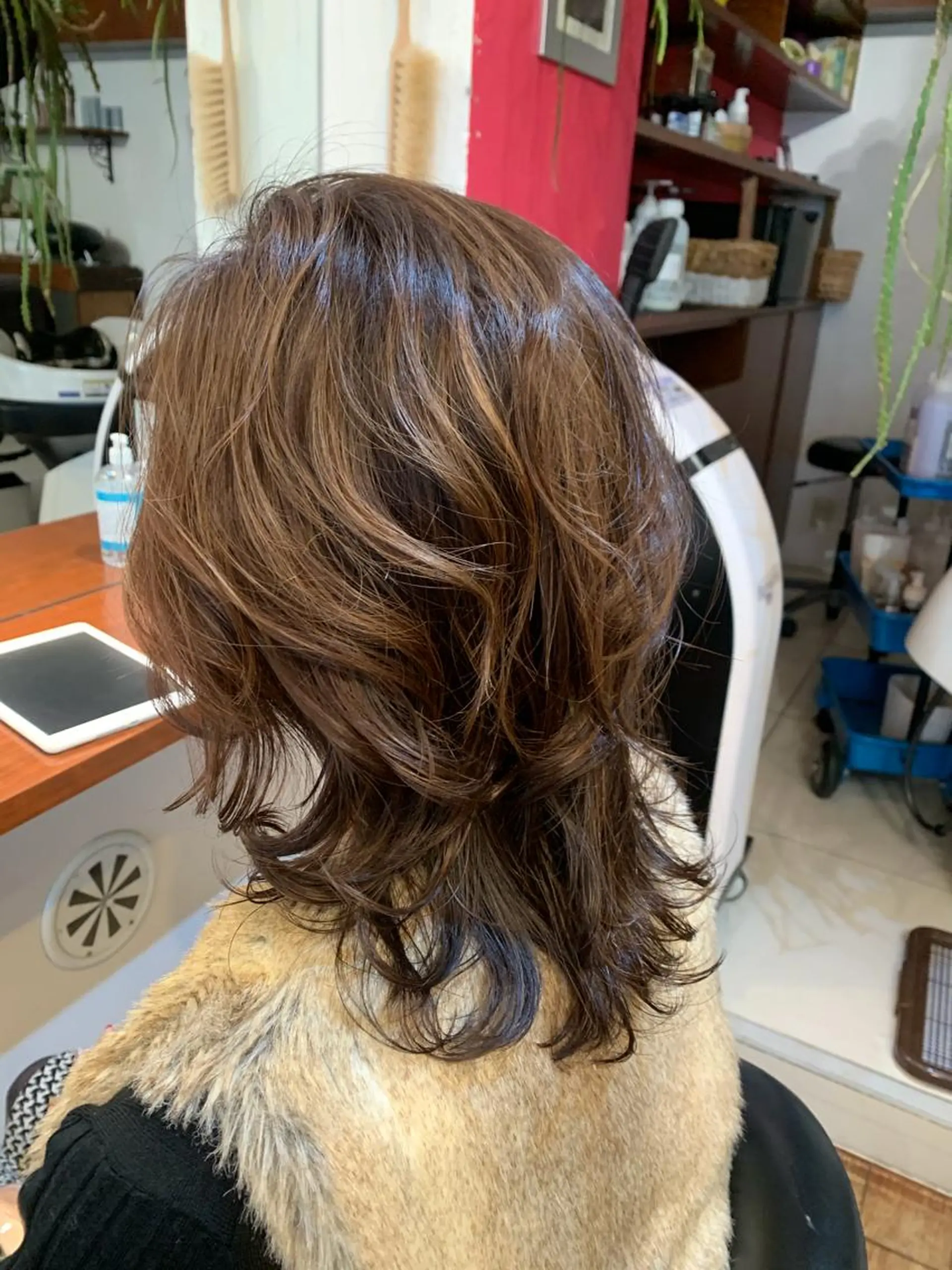 セミロング カラー DOG MANIA PiNCH所属・エイジング縮毛矯正 犬同伴可マルイチのヘアスタイル