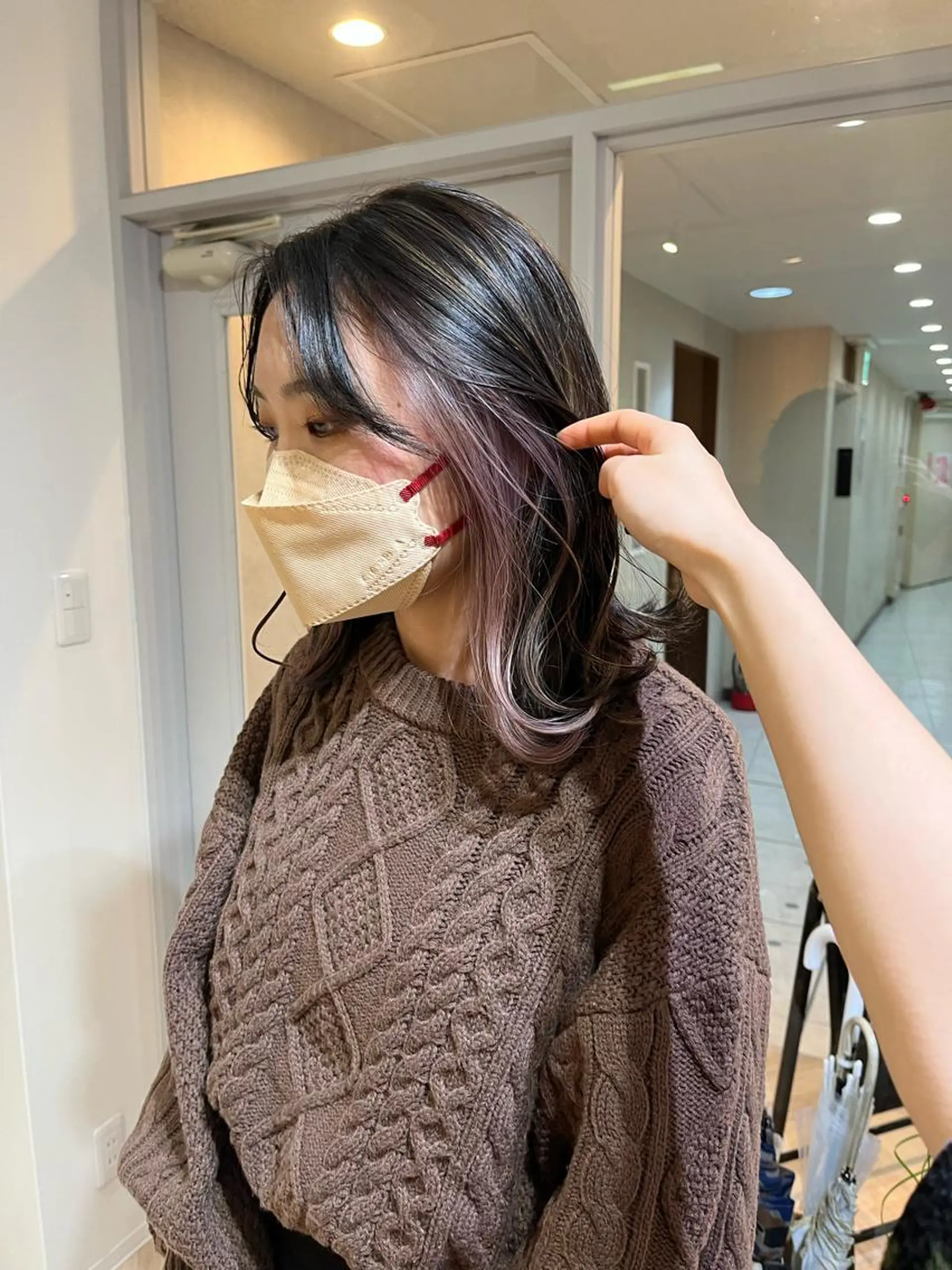 ミディアム カラー yohaku misakiのヘアスタイル