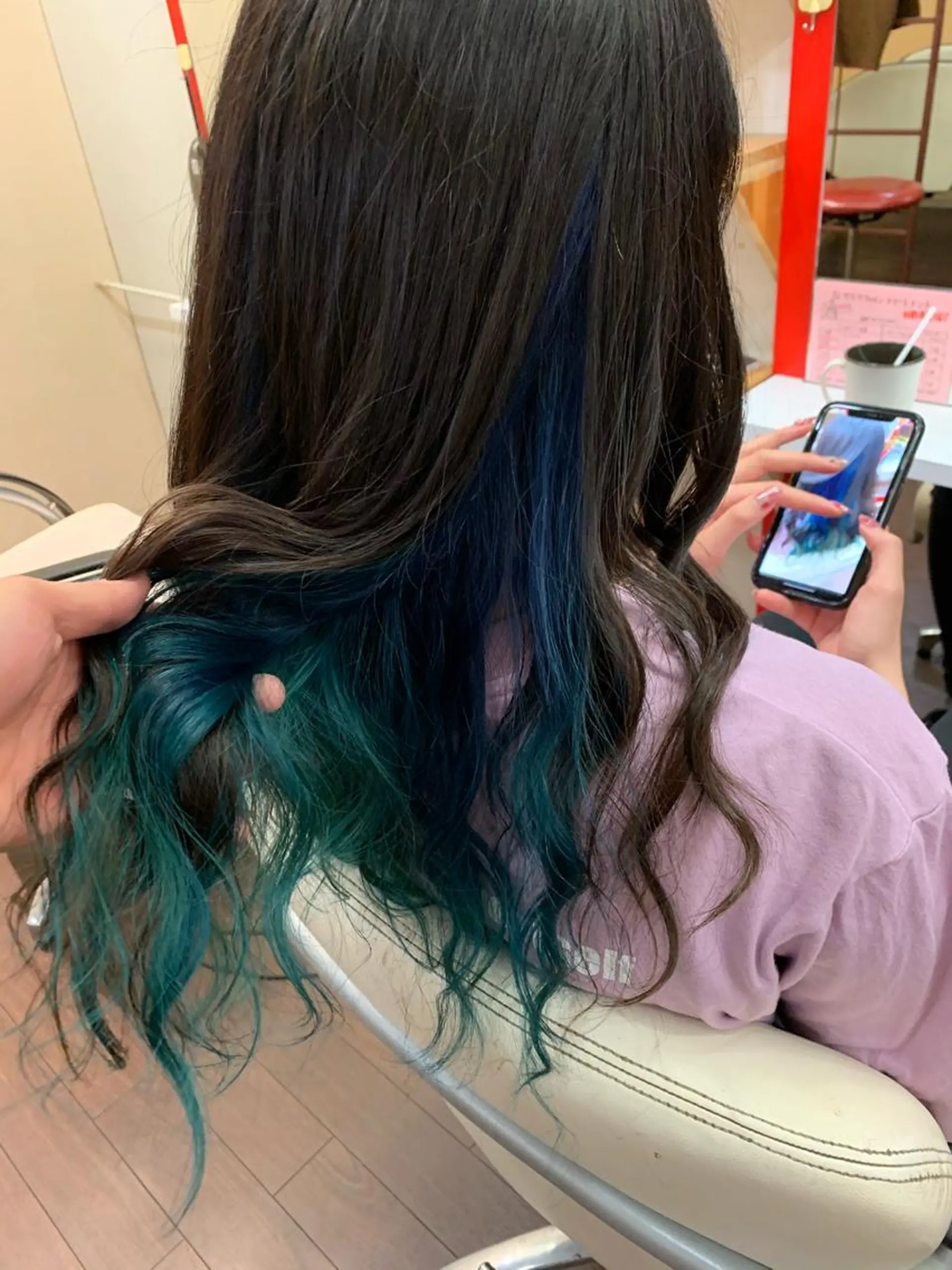 ロング ヘアカラー たけい ゆうきのヘアスタイル