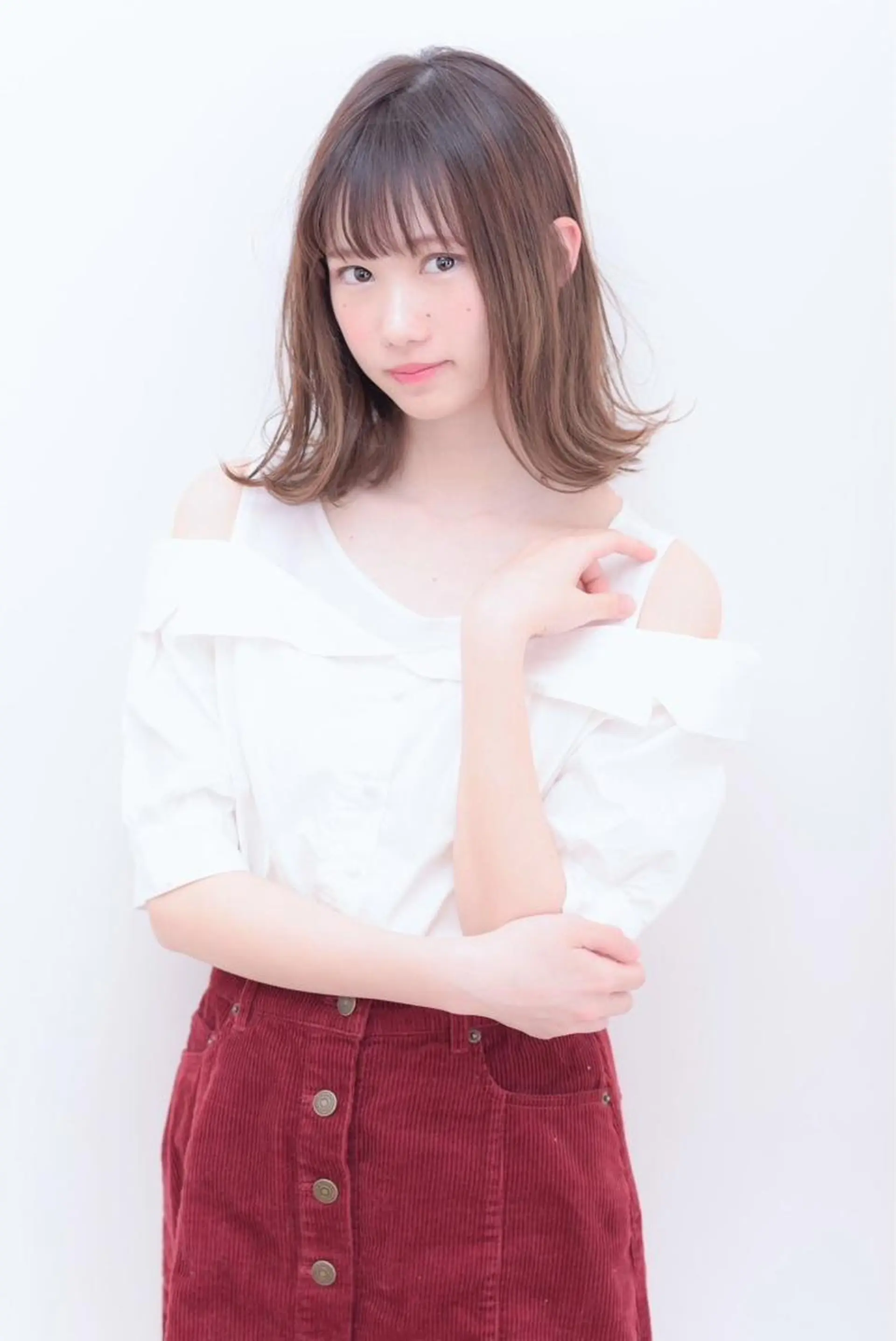 ミディアム カラー パーマ ヘアアレンジ 【公式】amble luxe池袋東口💛のヘアスタイル