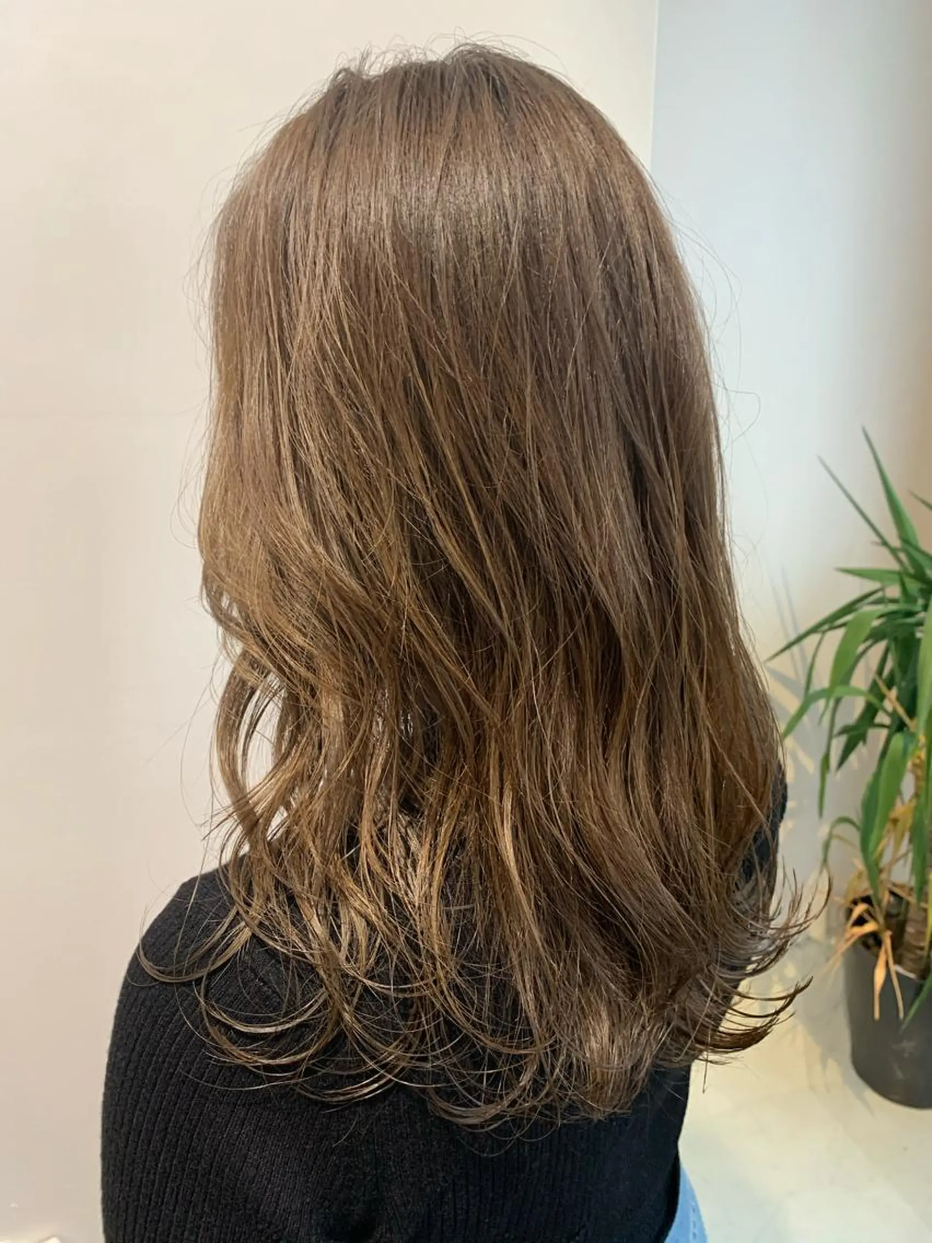 ミディアム カラー アッシュ ベージュカラー カット トリートメント "小顔カット" Fuko.のヘアスタイル