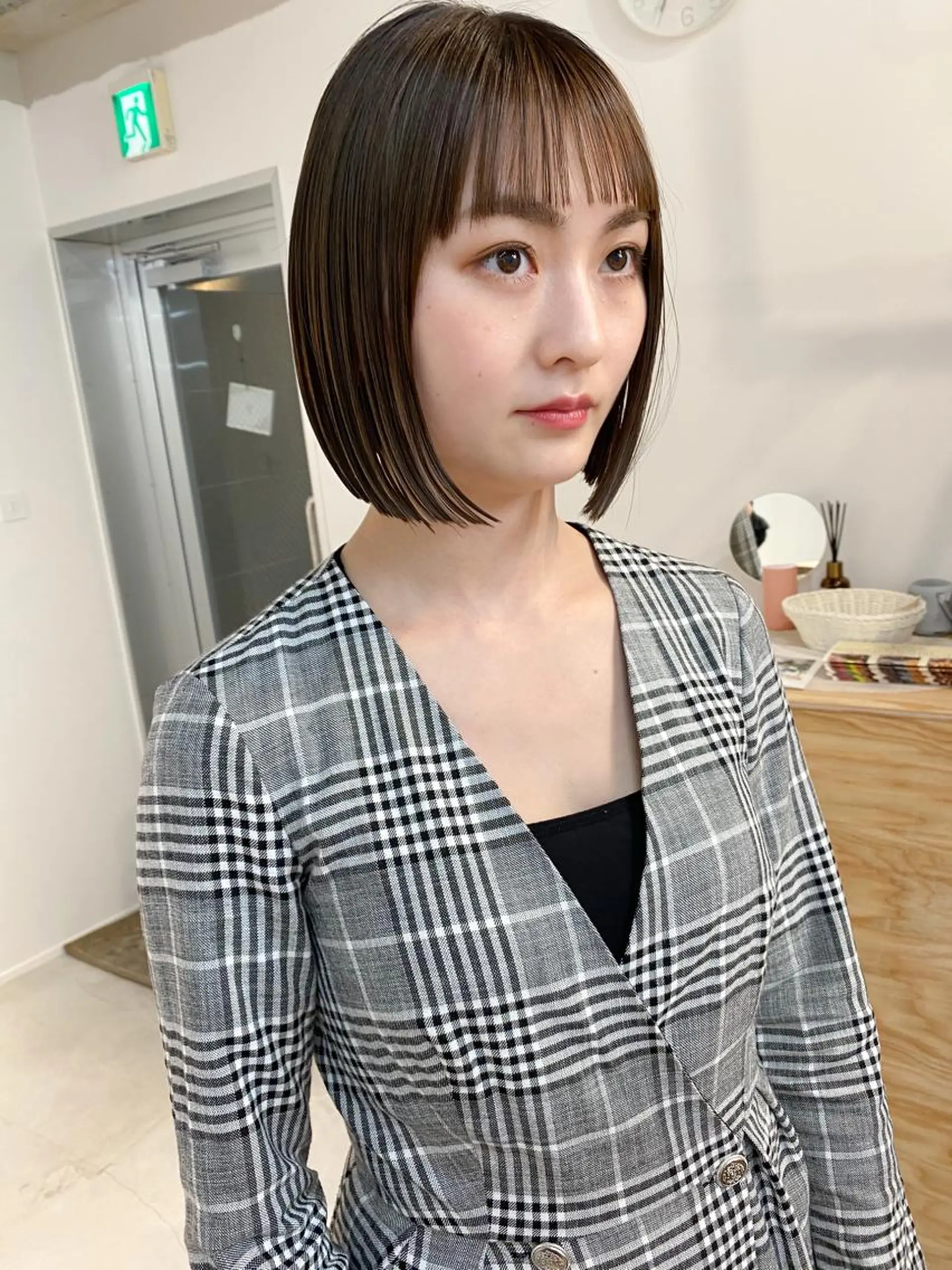 ショート カラー ボブ オン眉 カット fit stand所属・fit stand /HIIRAGIのヘアスタイル