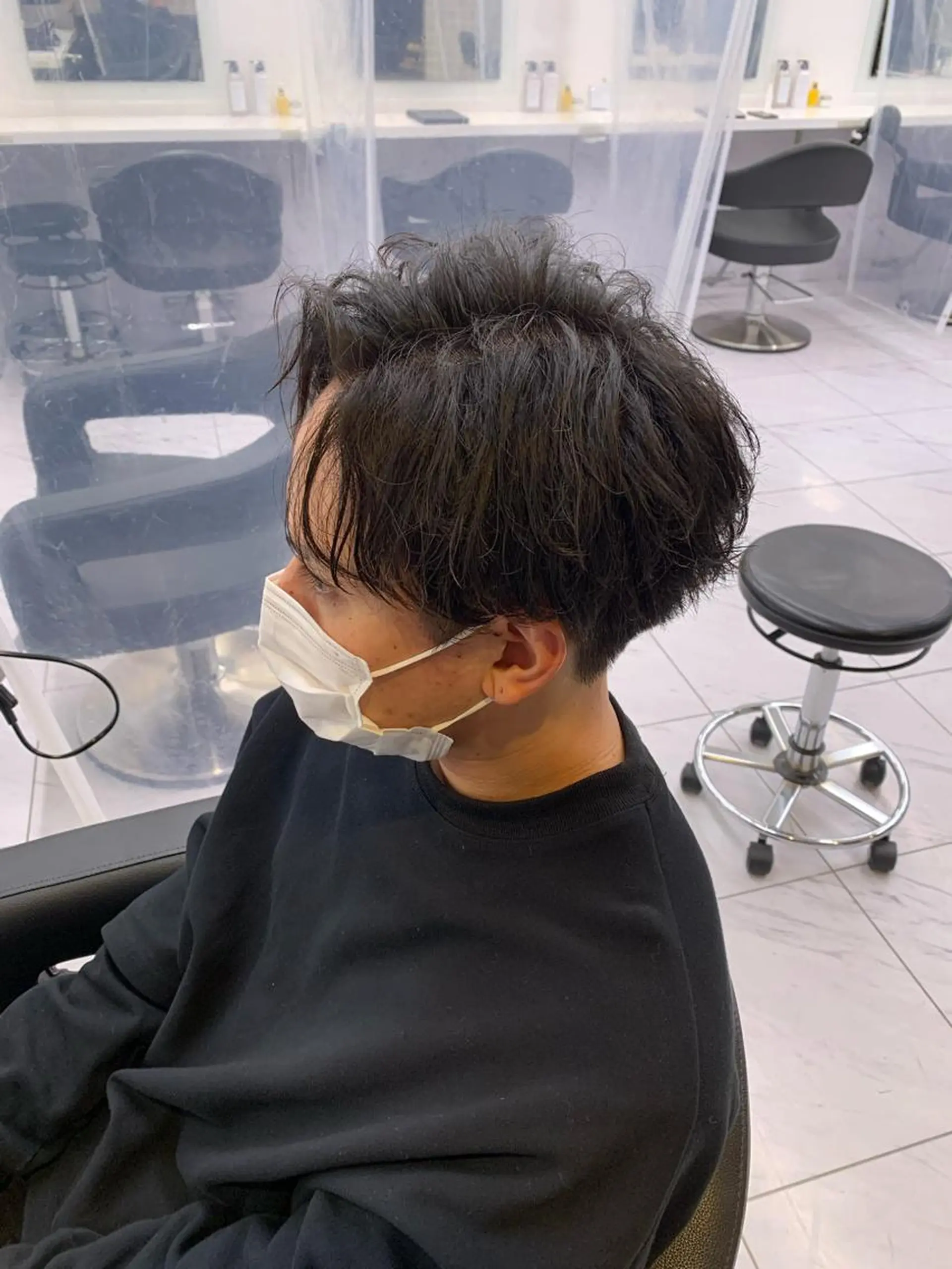 ショート カラー パーマ メンズ カット パーマ トリートメント ヘッドスパ ヘアセット ✨メンズウルフ特化 美容師タイガ✨のヘアスタイル