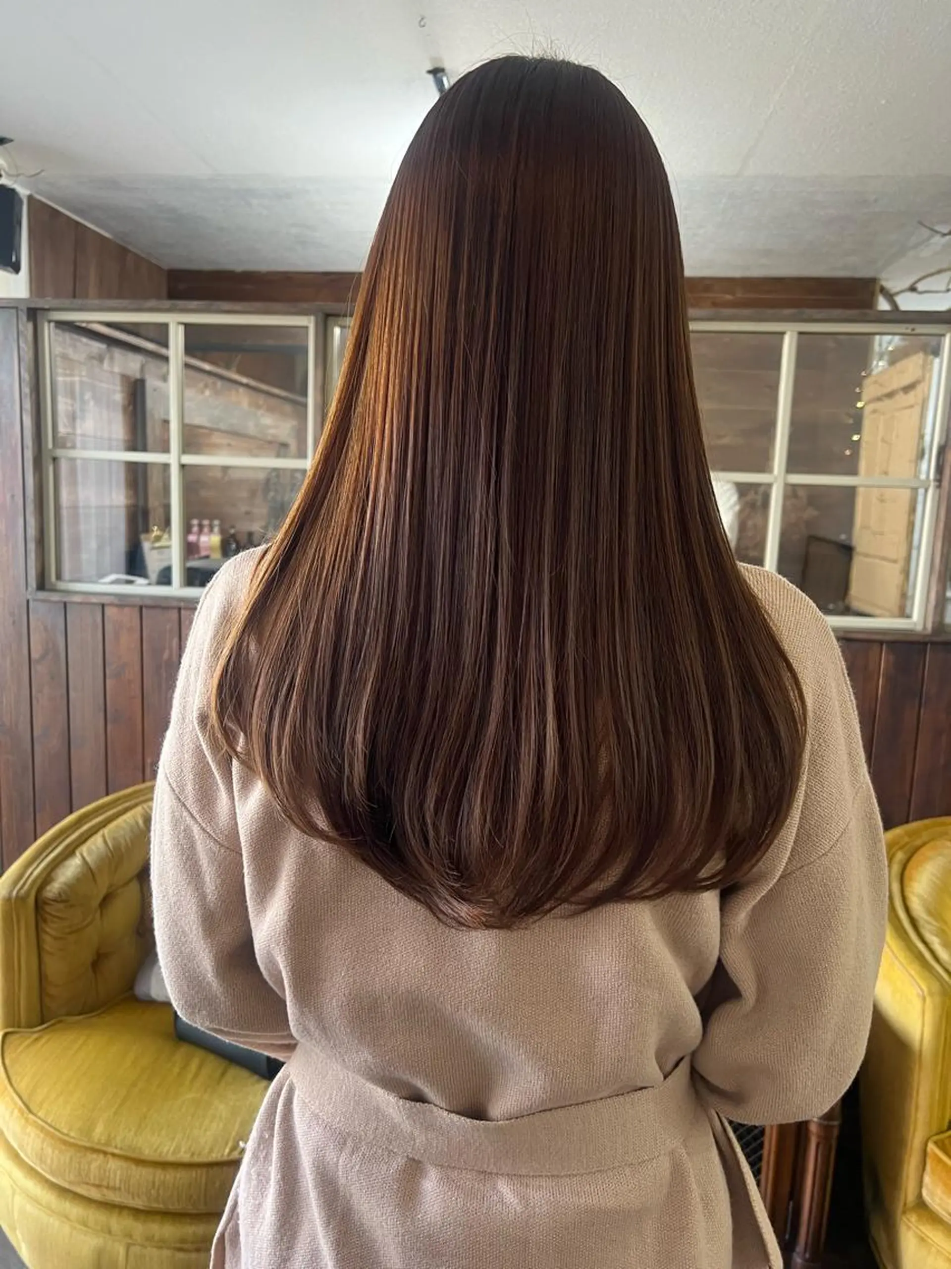セミロング カラー カット 縮毛矯正 艶カラー🫧 MOMOYOのヘアスタイル