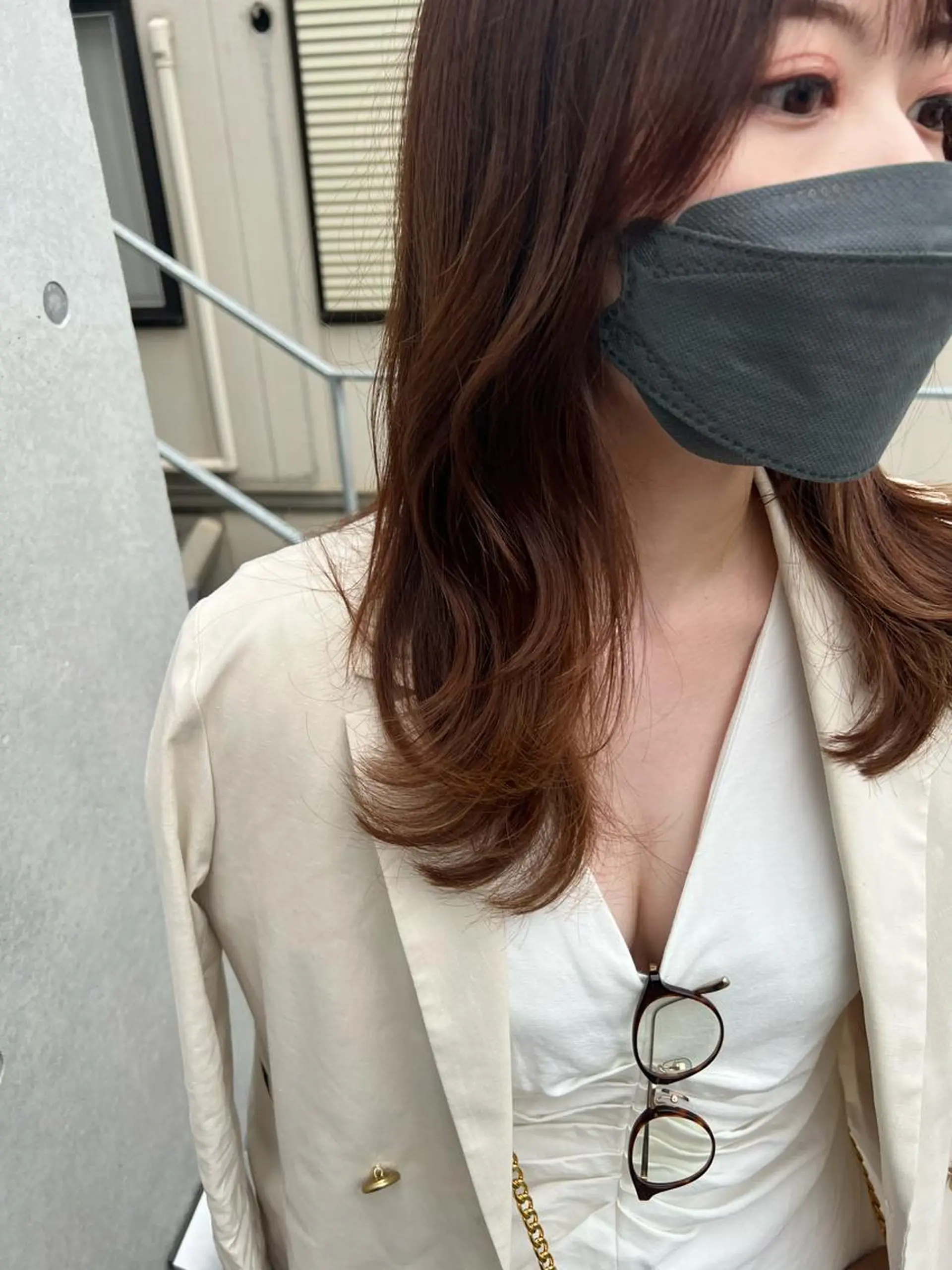 ロング カラー アッシュ アッシュグレー アッシュグレージュ グレージュ レイヤーカット カット ヘアカラー 誰よりも丁寧なカット 🍀小林輝のヘアスタイル