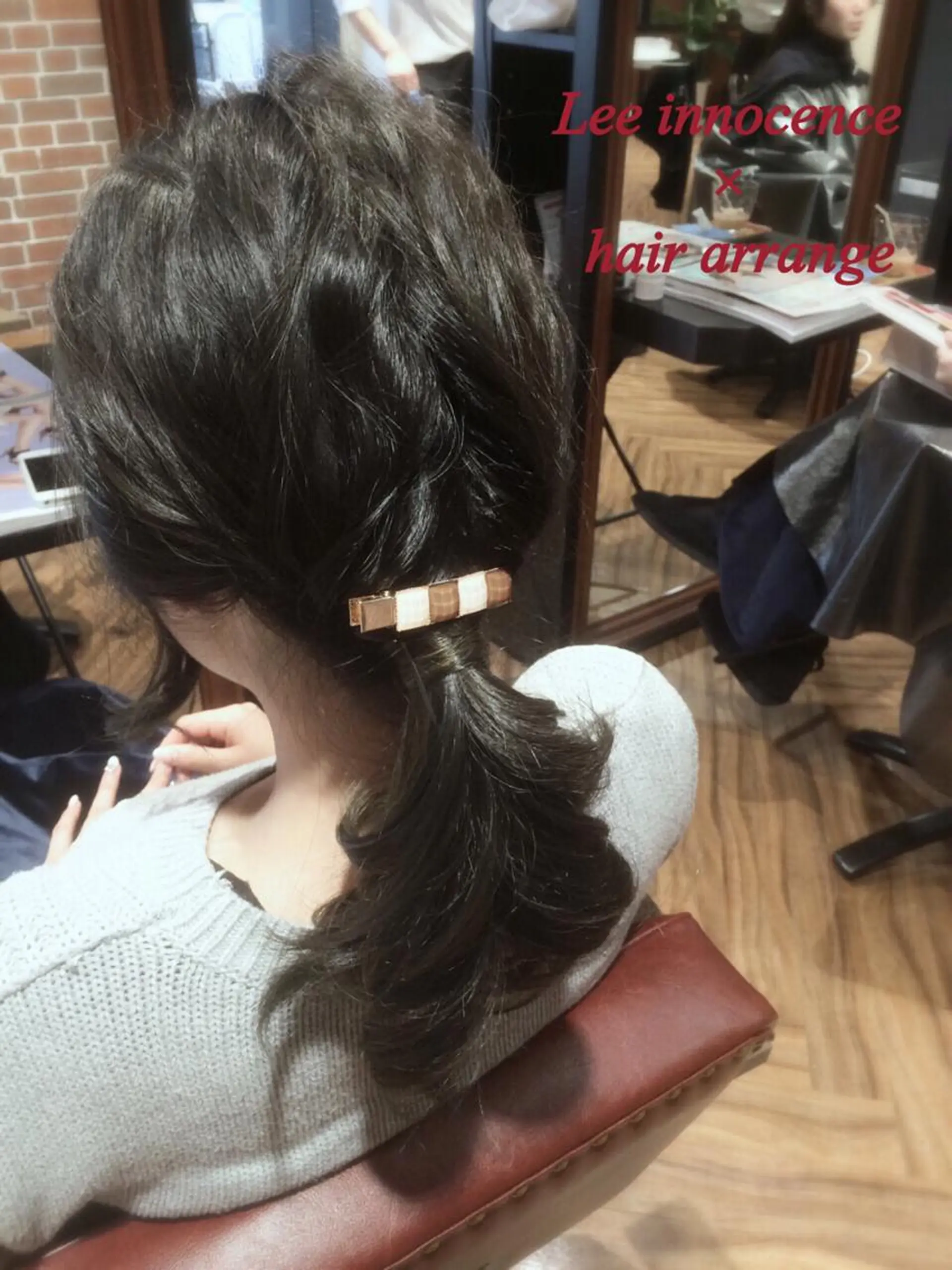 ミディアム セミロング ロング カラー ヘアアレンジ ポニーテール カラー&矯正スペシャ リスト宮本　伸一のヘアスタイル