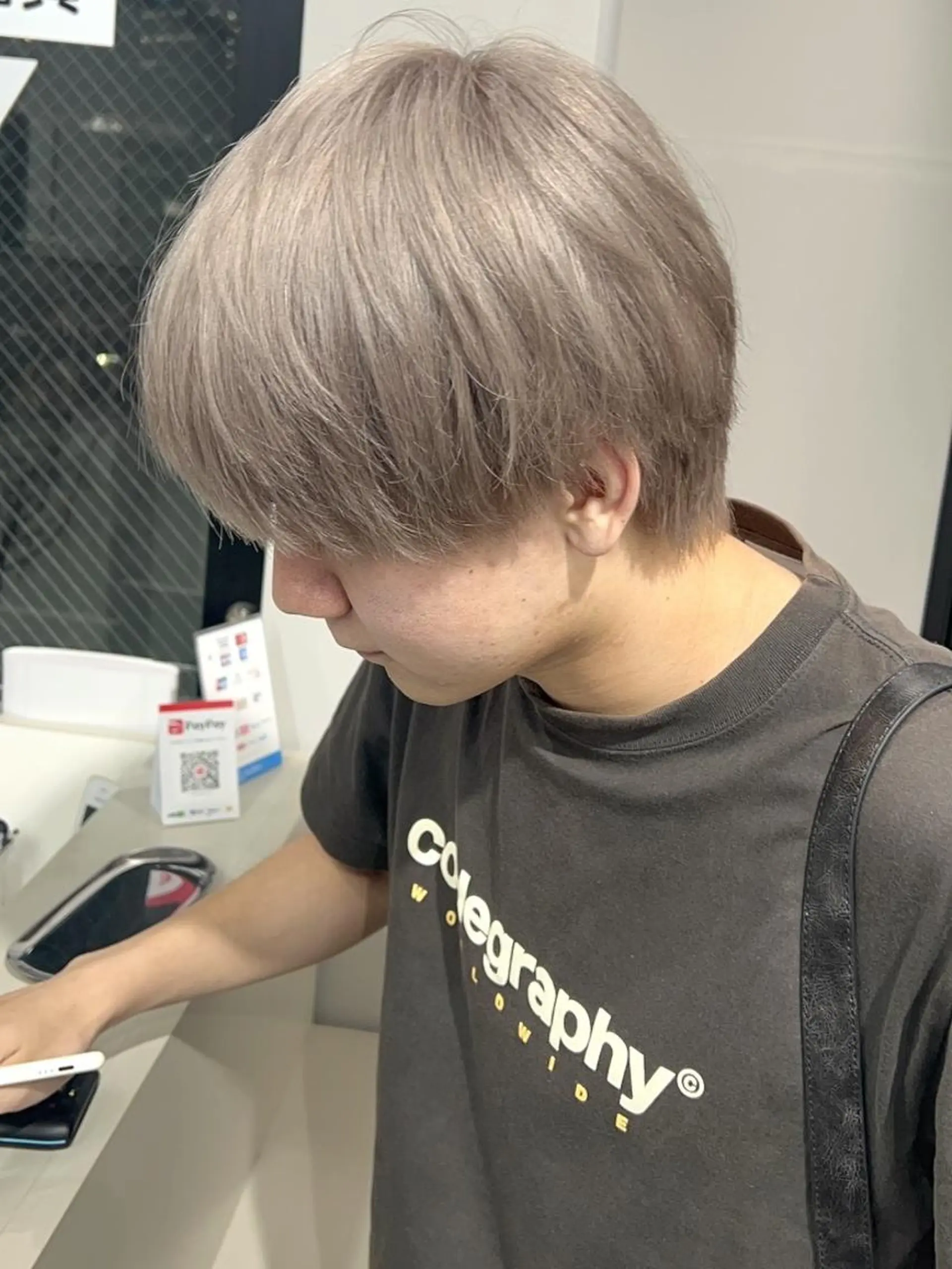 メンズ ミディアム カラー メンズブリーチ ブリーチ ダブルカラー カット ヘアカラー ✨【公式】 juhl.横浜✨のヘアスタイル