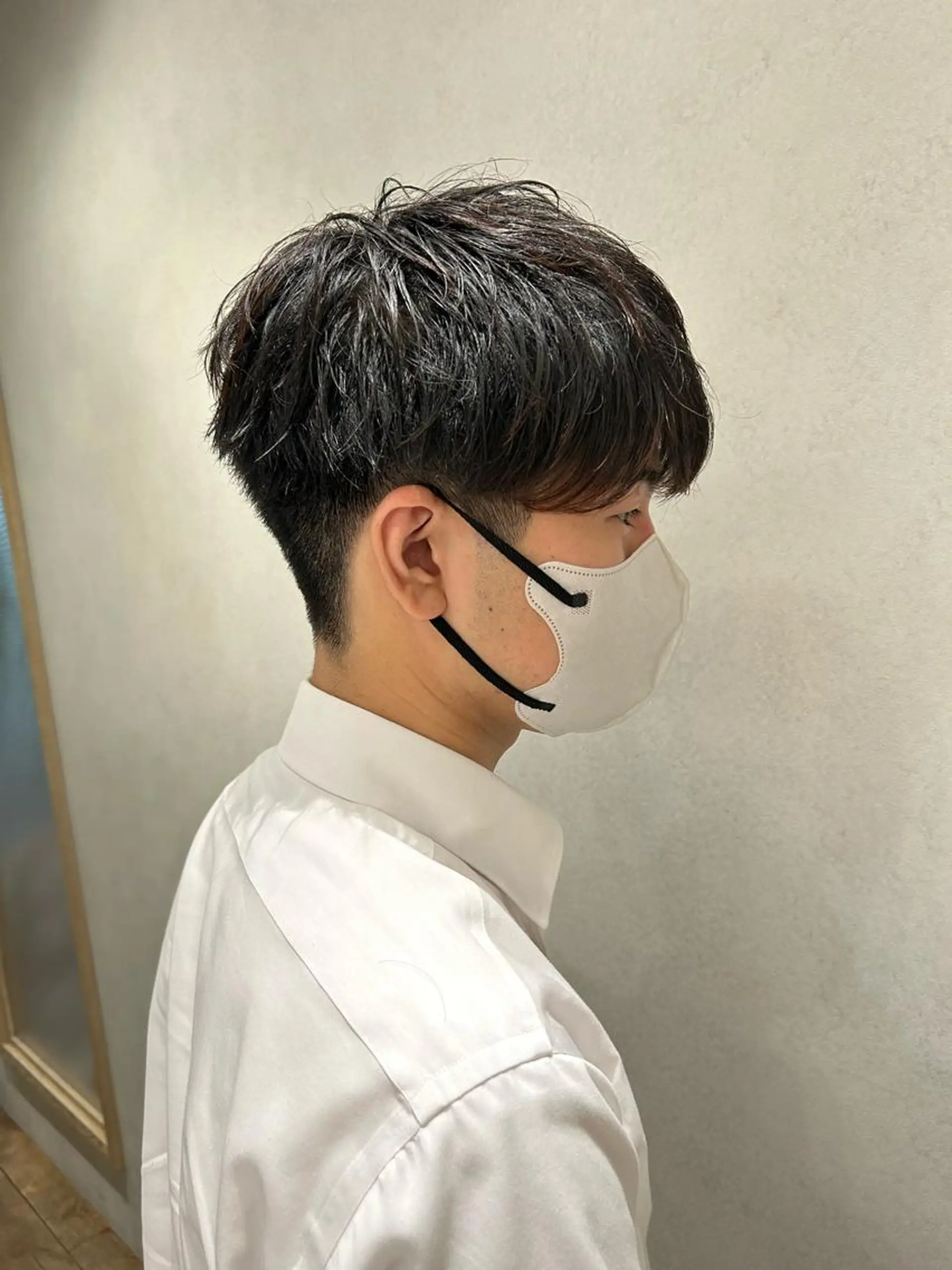 メンズ マッシュ カット CANAAN銀座所属・艶透明感カラー/ コテ巻きパーマ/田中のヘアスタイル