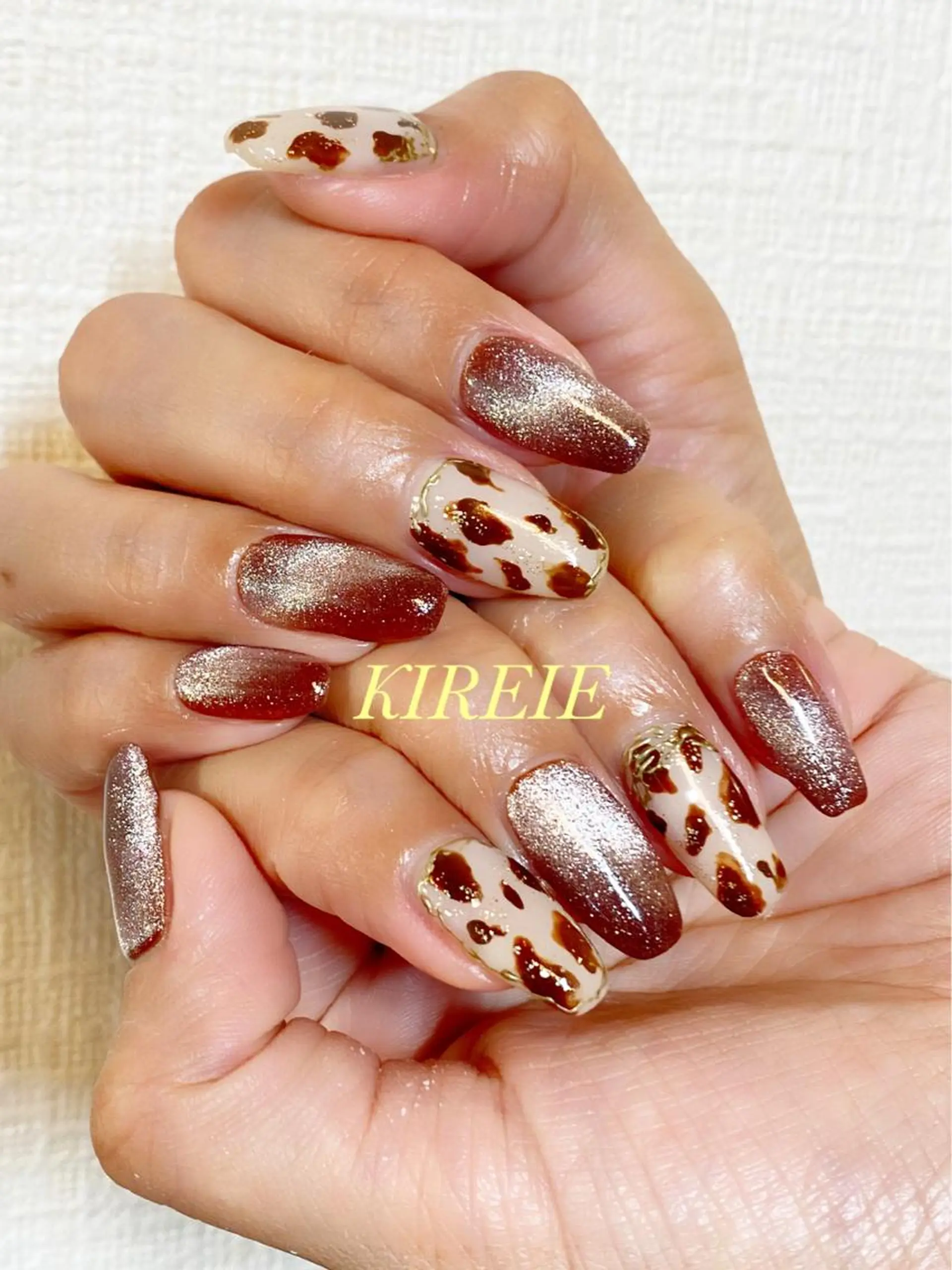 カラー ネイル アニマル柄 KIREIE NAILSのネイルデザイン