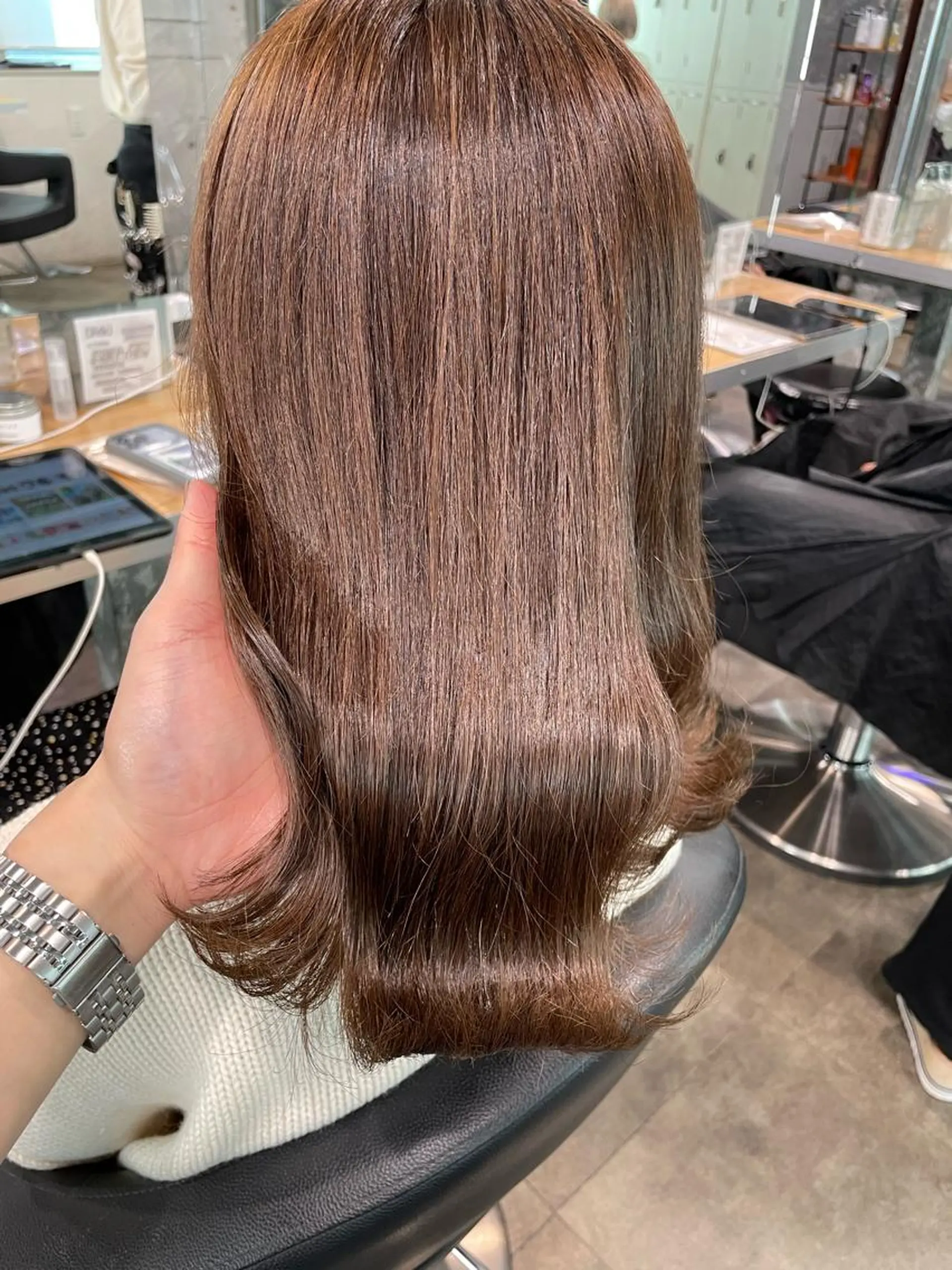ロング カラー カット ヘアカラー トリートメント ヘアセット I'S.横浜所属・赤み消しカラー 🍀JUNKIのヘアスタイル