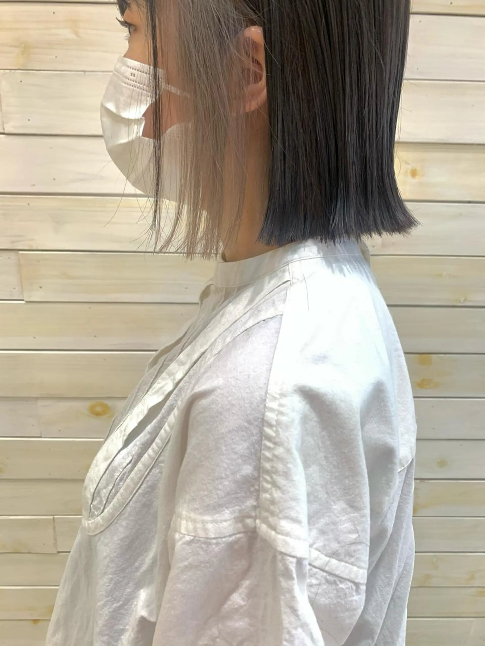 カラー ヘアカラー 黒田瀬奈/ボブ まろやかベージュのヘアスタイル