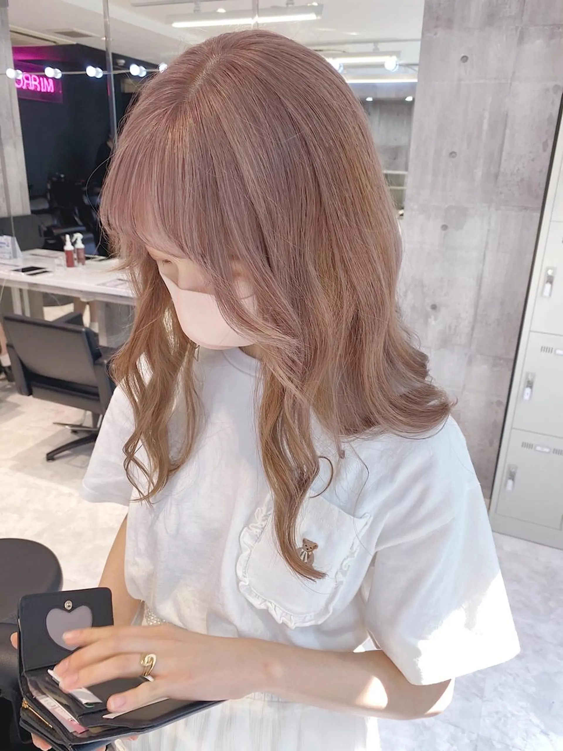 ミディアム ヘアカラー トリートメント ヘアセット 韓国ヘア🦋 Nanaka🦋のヘアスタイル