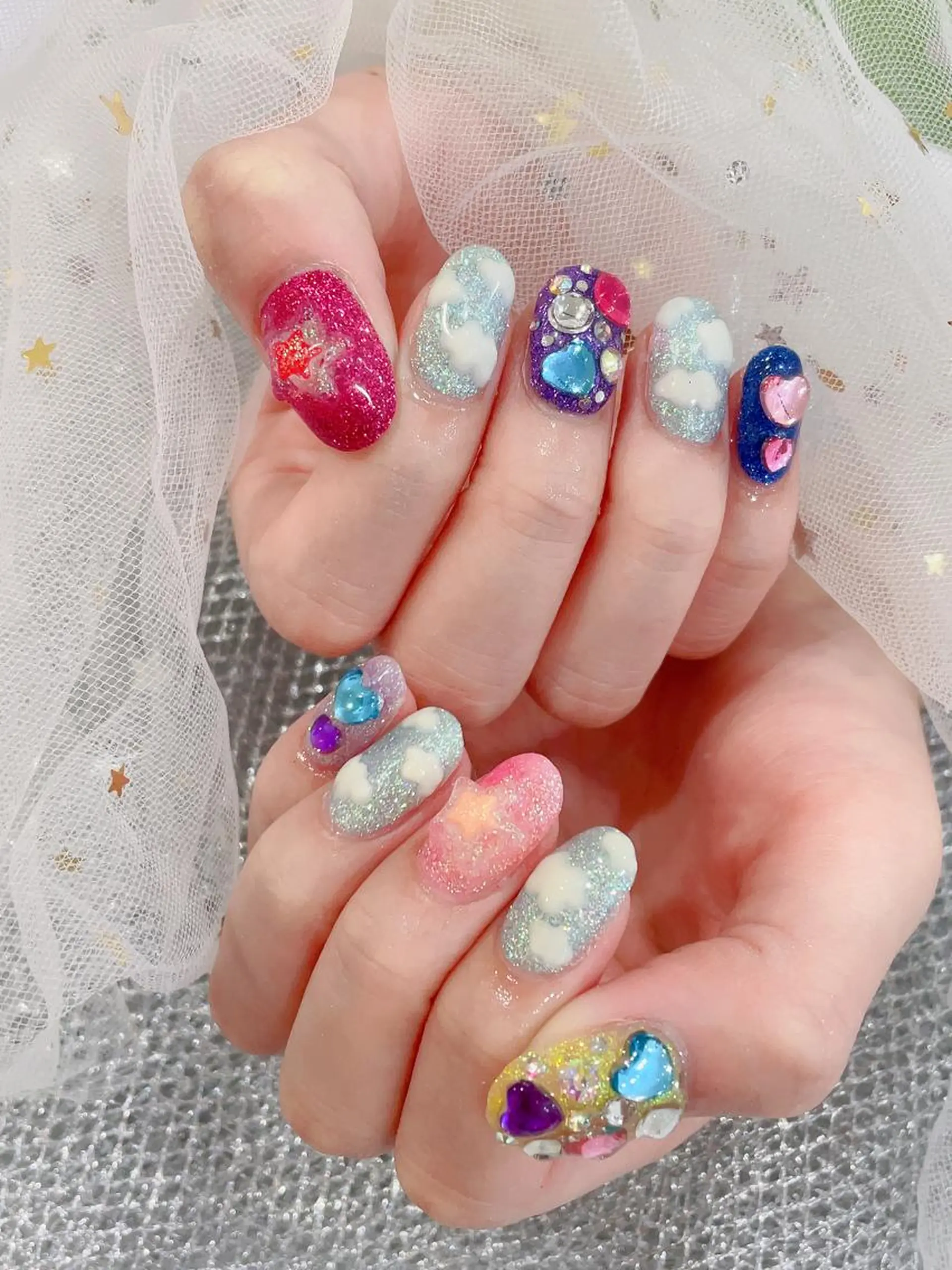 ミディアム ネイル アートネイル cho nailのネイルデザイン
