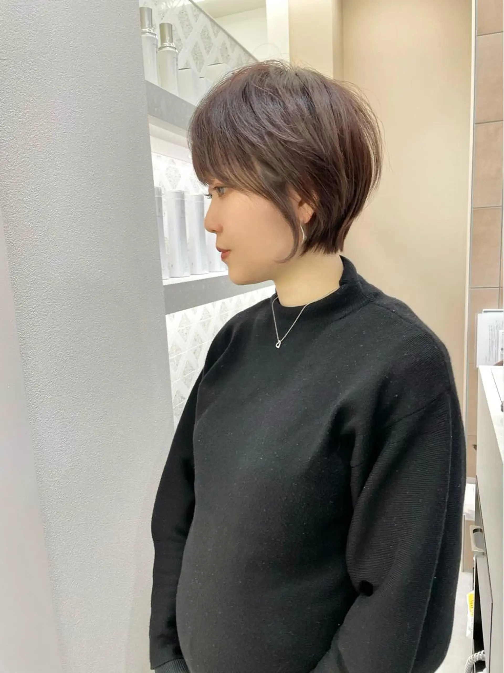 ショート カラー ショートボブ ショートレイヤー ハンサムショート 丸みショート ボブ カット ヘアカラー トリートメント ヘッドスパ 木原良 (キハラ リョウ)のヘアスタイル