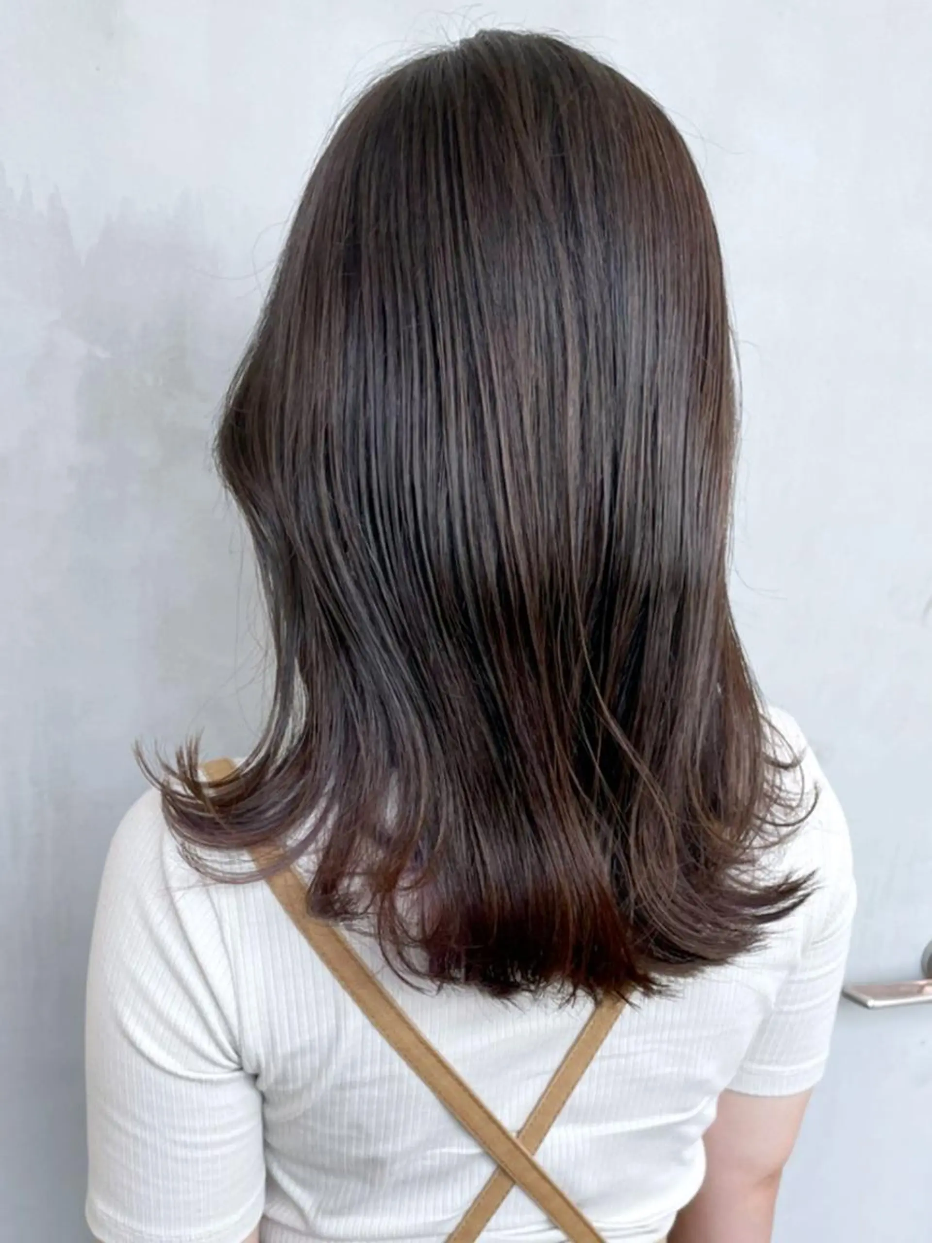 ミディアム カラー パーマ ヘアアレンジ パープルカラー ITbyALBUM 八王子店のヘアスタイル