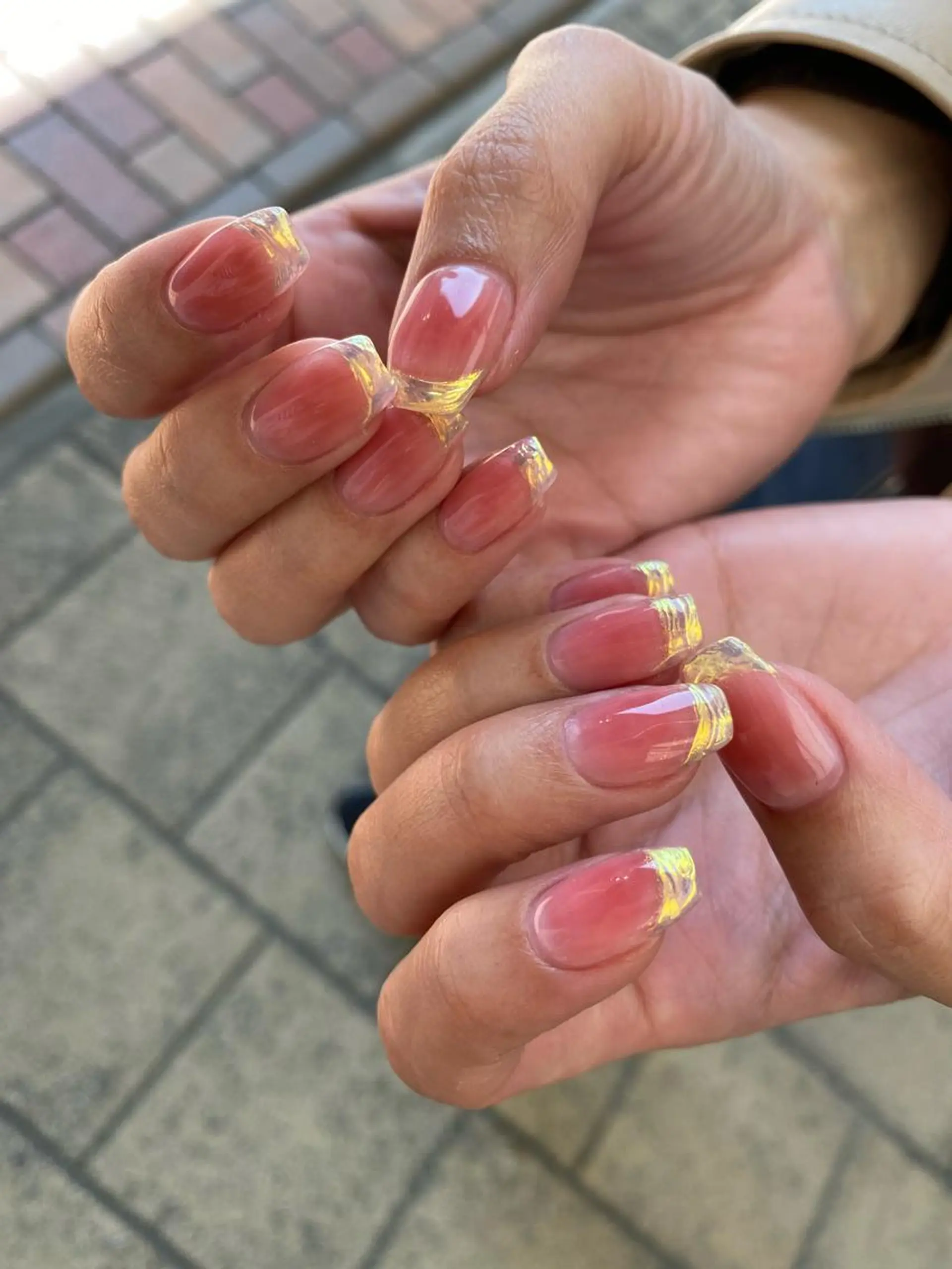 ネイル チークネイル フレンチネイル ミラーネイル ハンドネイル nail salon  ∞ mikanal ∞所属・nailsalon ∞ ﾐｶﾅﾙ ∞のネイルデザイン