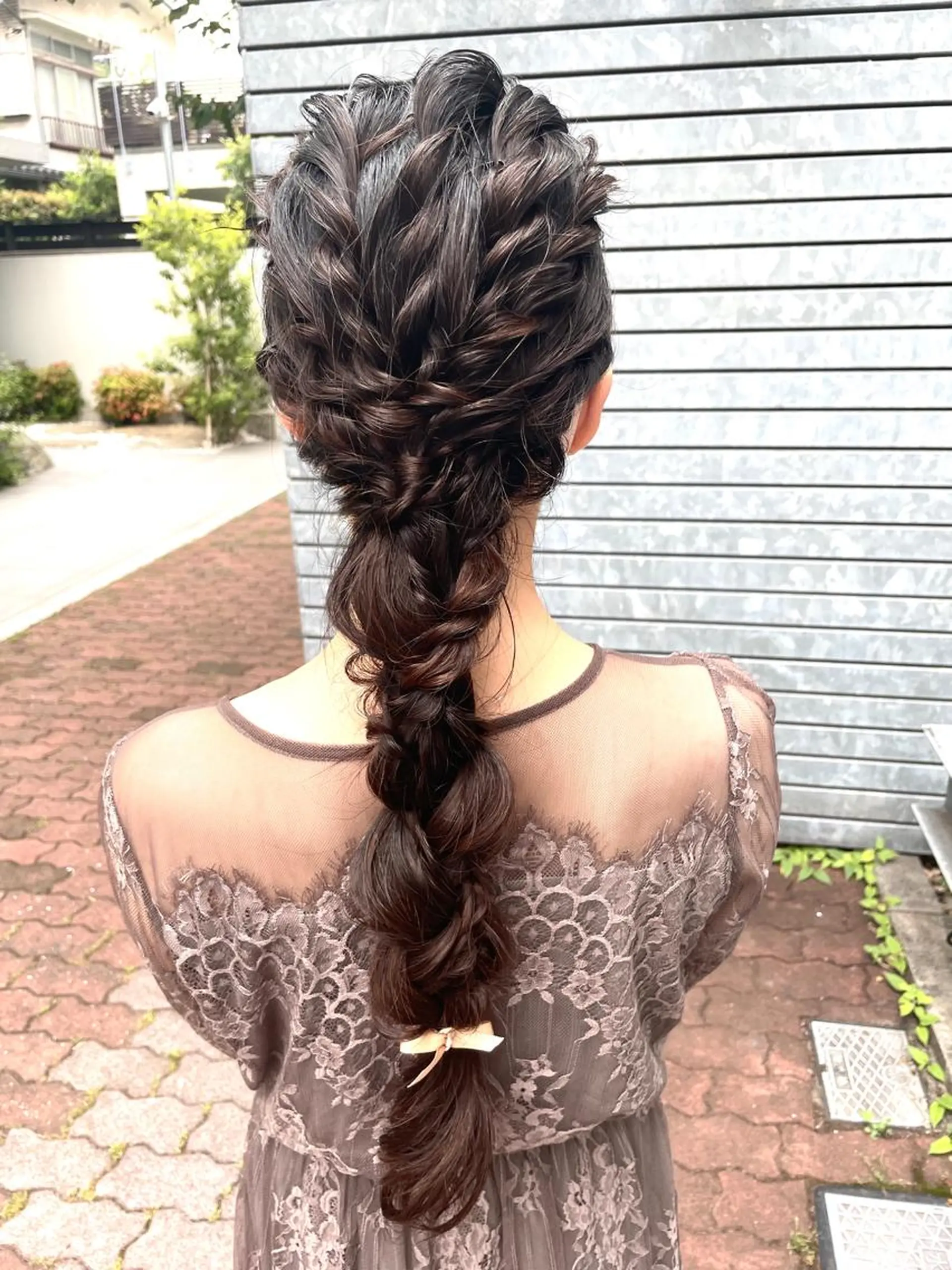 ロング カラー ヘアアレンジ ロング ヘアセット BEBE所属・ブリーチなし 透明感カラーKANAのヘアスタイル