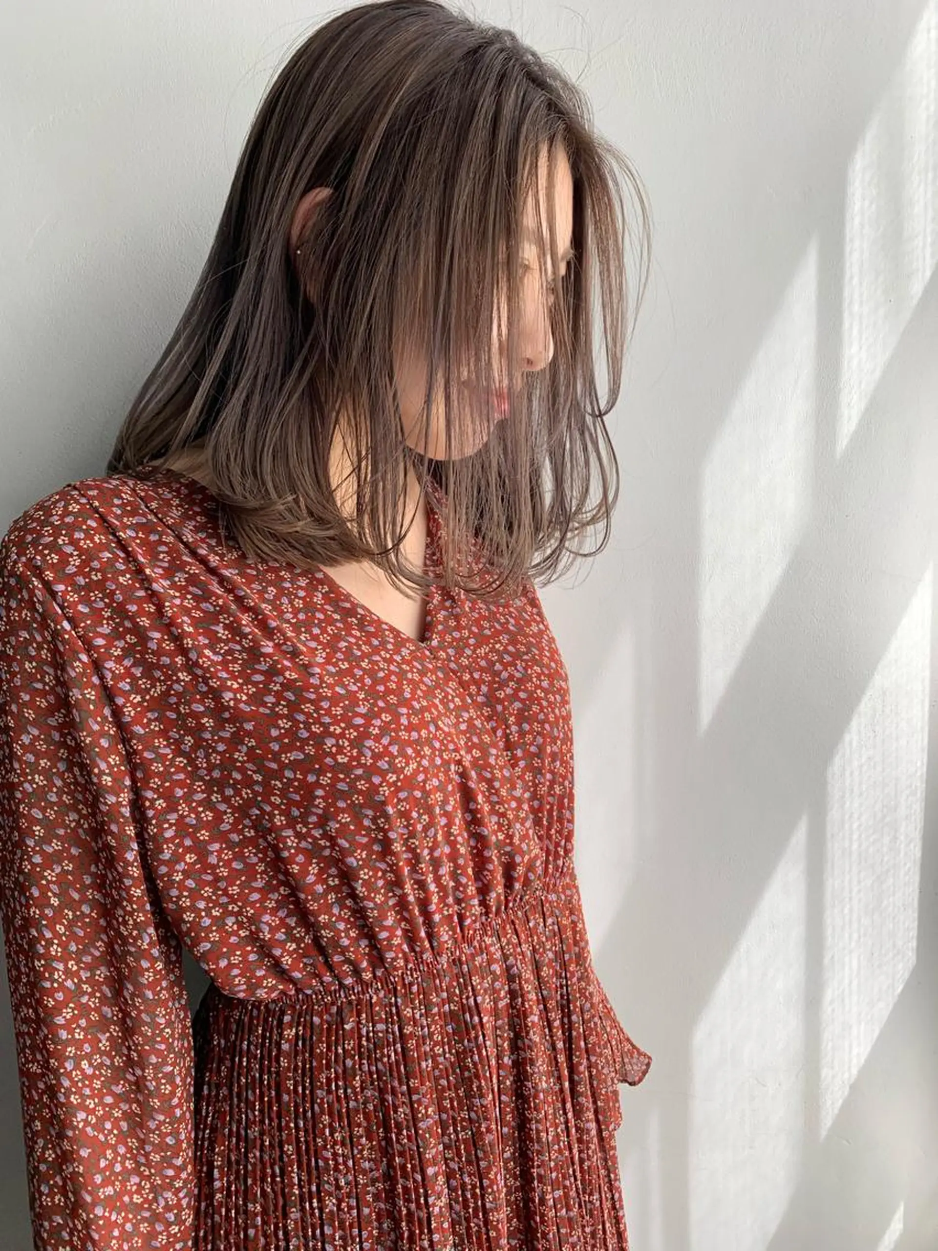 ミディアム カラー カット ヘアカラー トリートメント ヘアセット 🍃柔らかヘアー田中 瑞希🍃のヘアスタイル