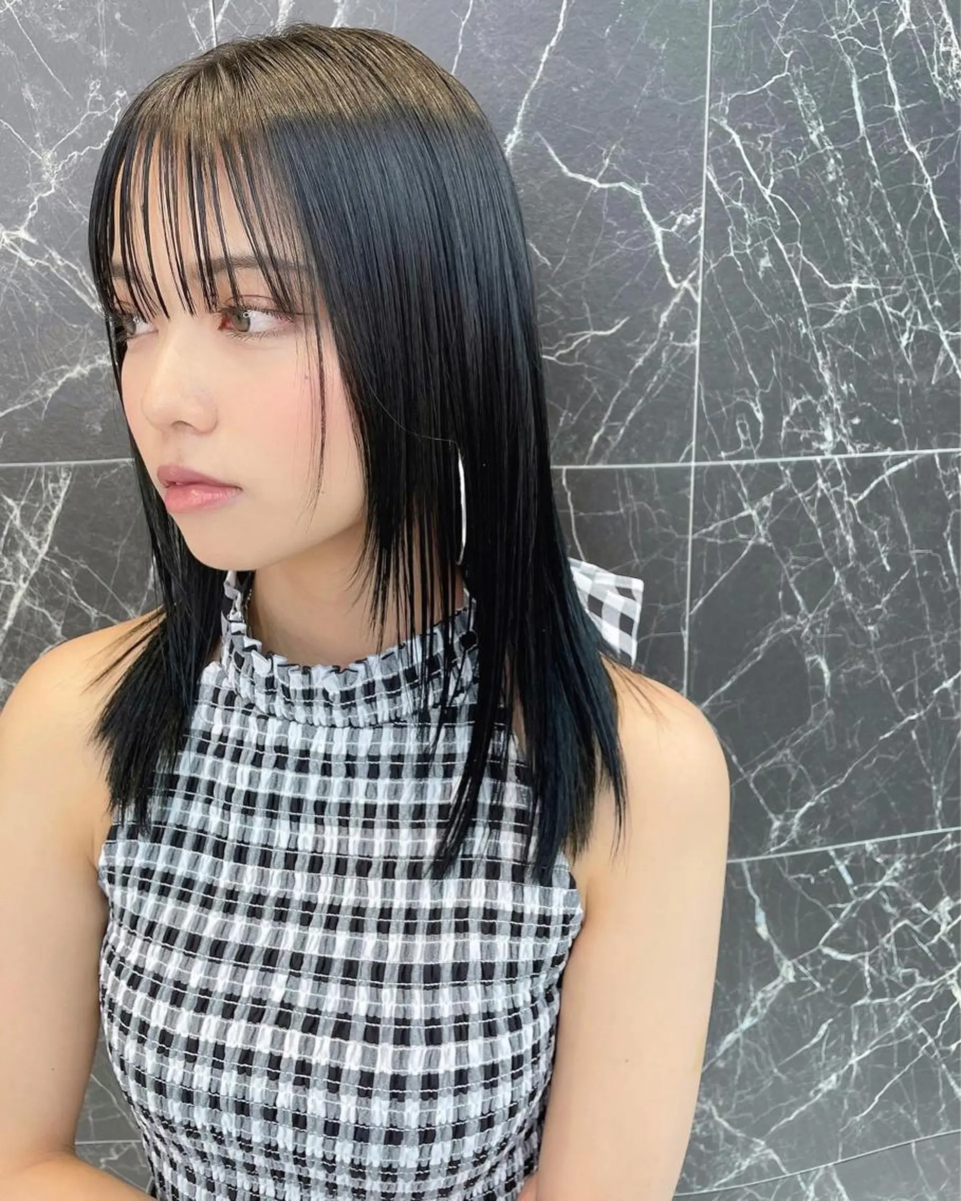 セミロング カット ヘアカラー トリートメント チダアキフミ Ash大森のヘアスタイル