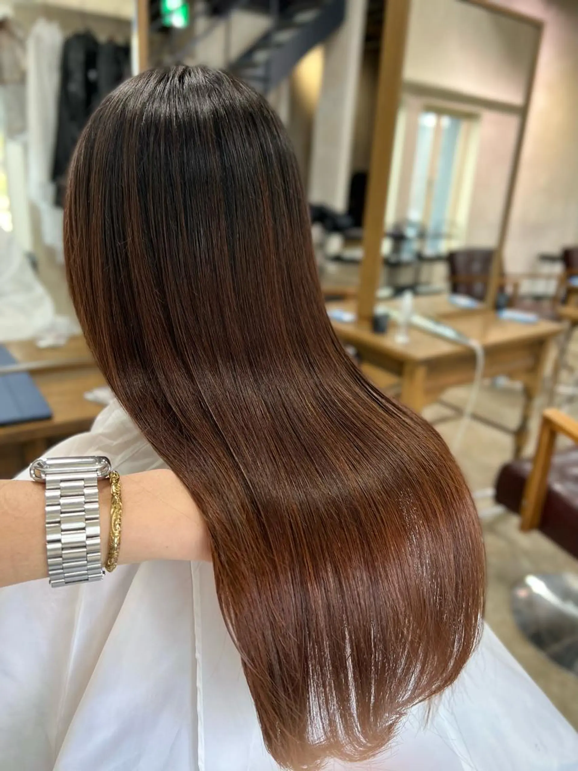 ロング トリートメント ✨ブリーチなし透明感 カラー✨松村 潤のヘアスタイル