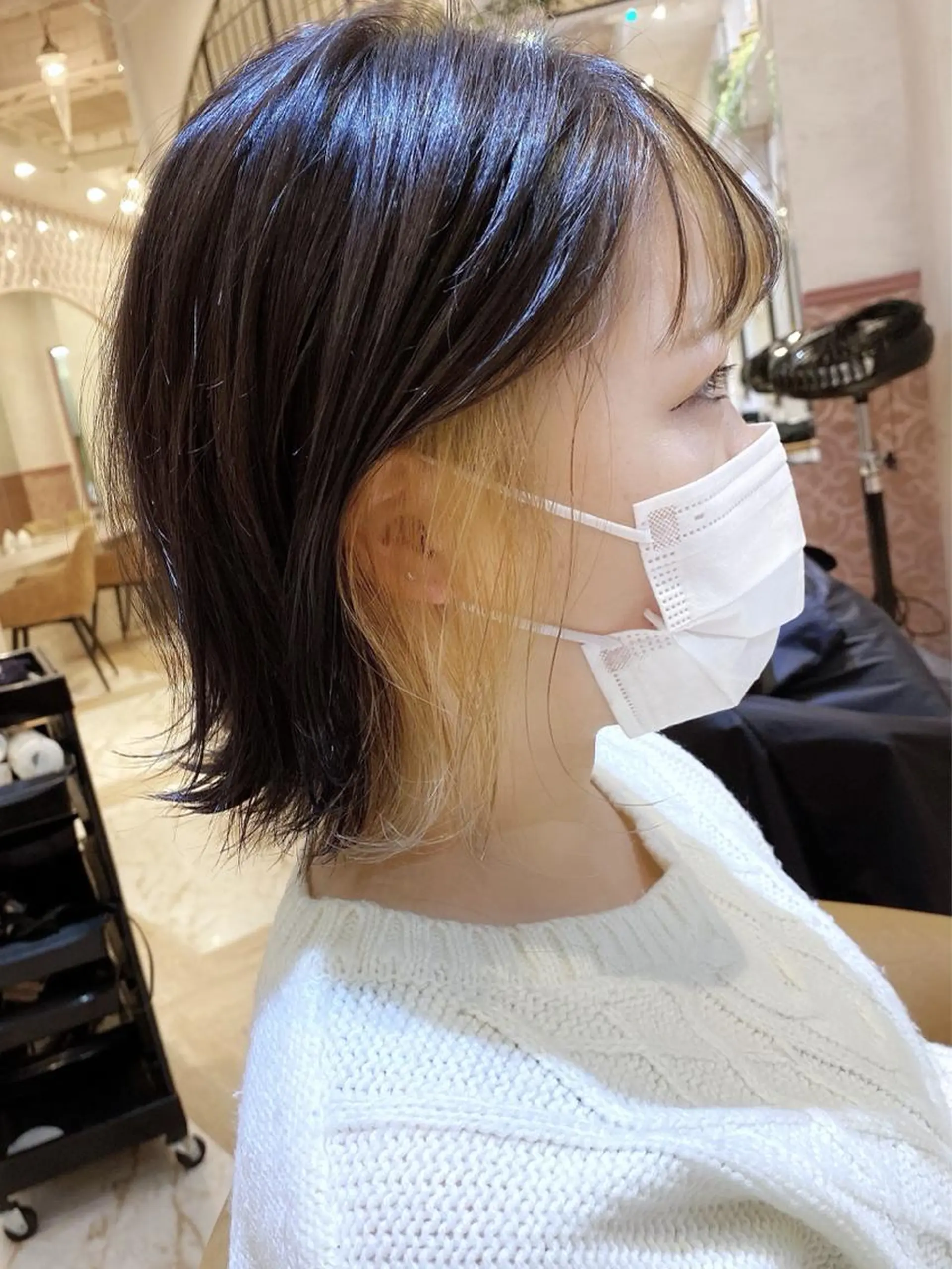 ショート カラー ヘアアレンジ ベージュカラー ブルーカラー ブルーグレー ブルーグレージュ イヤリングカラー カット ヘアカラー トリートメント ツヤ髪になりたい方へ 🩷柴田知亜希のヘアスタイル