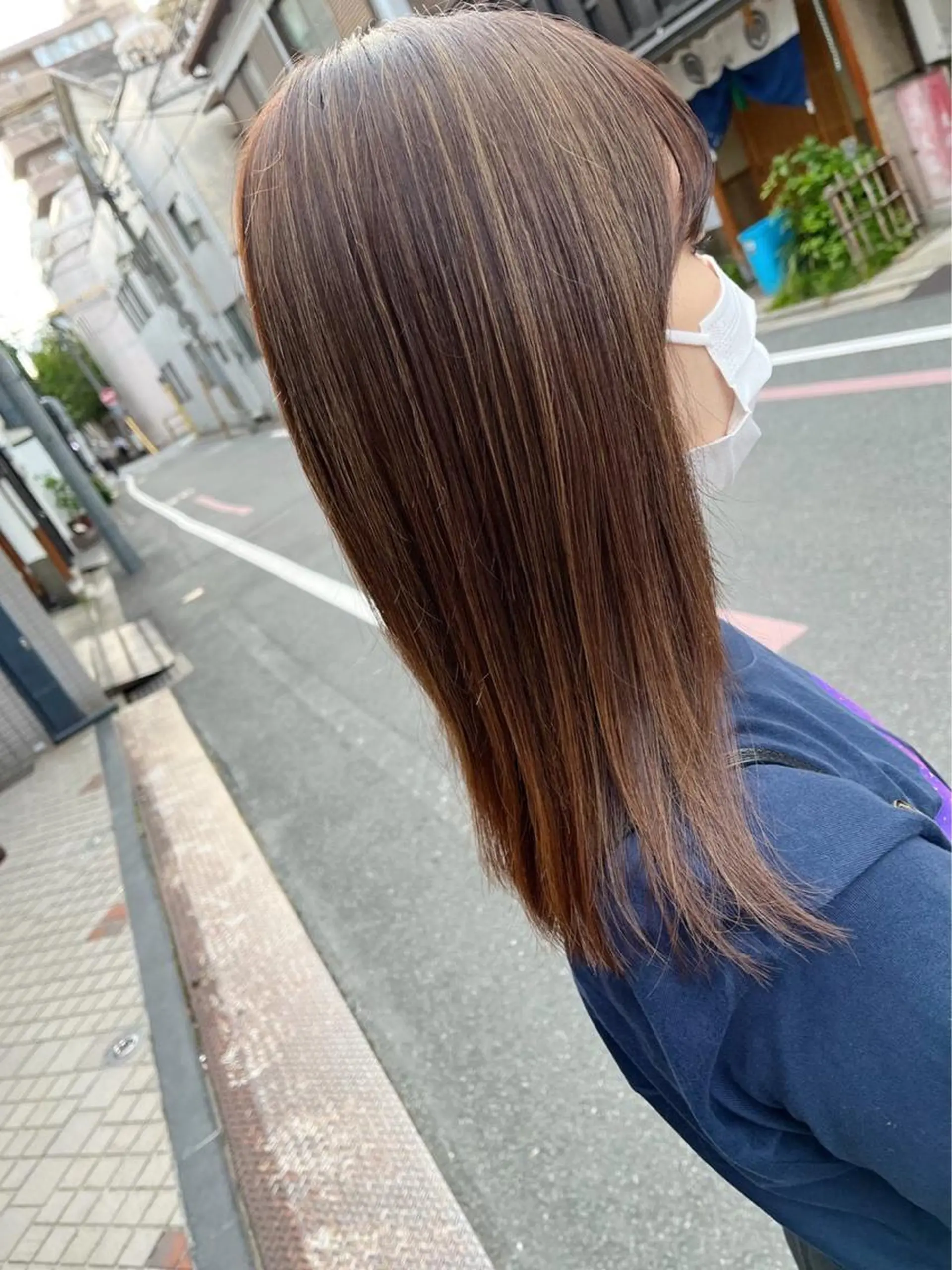 ロング カラー デザインカラー ハイライトカラー 外国人風カラー ハイライト カット ヘアカラー トリートメント KINI所属・HIYOSHI　✂︎ 艶髪職人のヘアスタイル