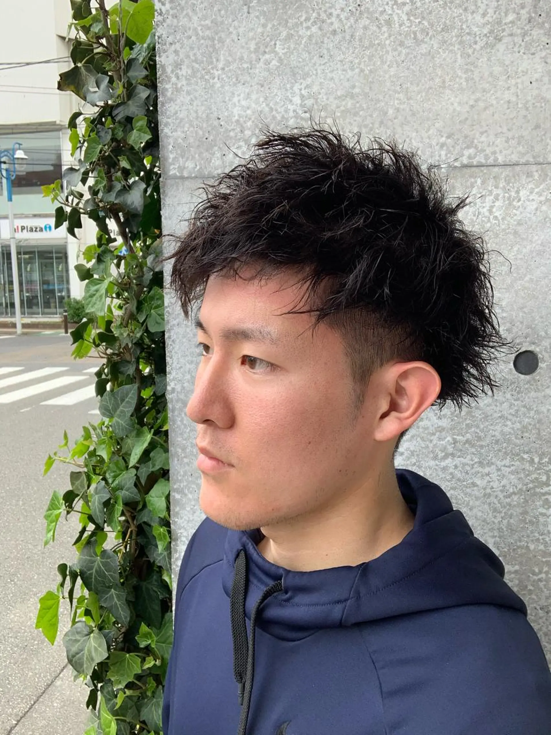 ショート パーマ メンズ メンズパーマフェード シモジタカヒロのヘアスタイル
