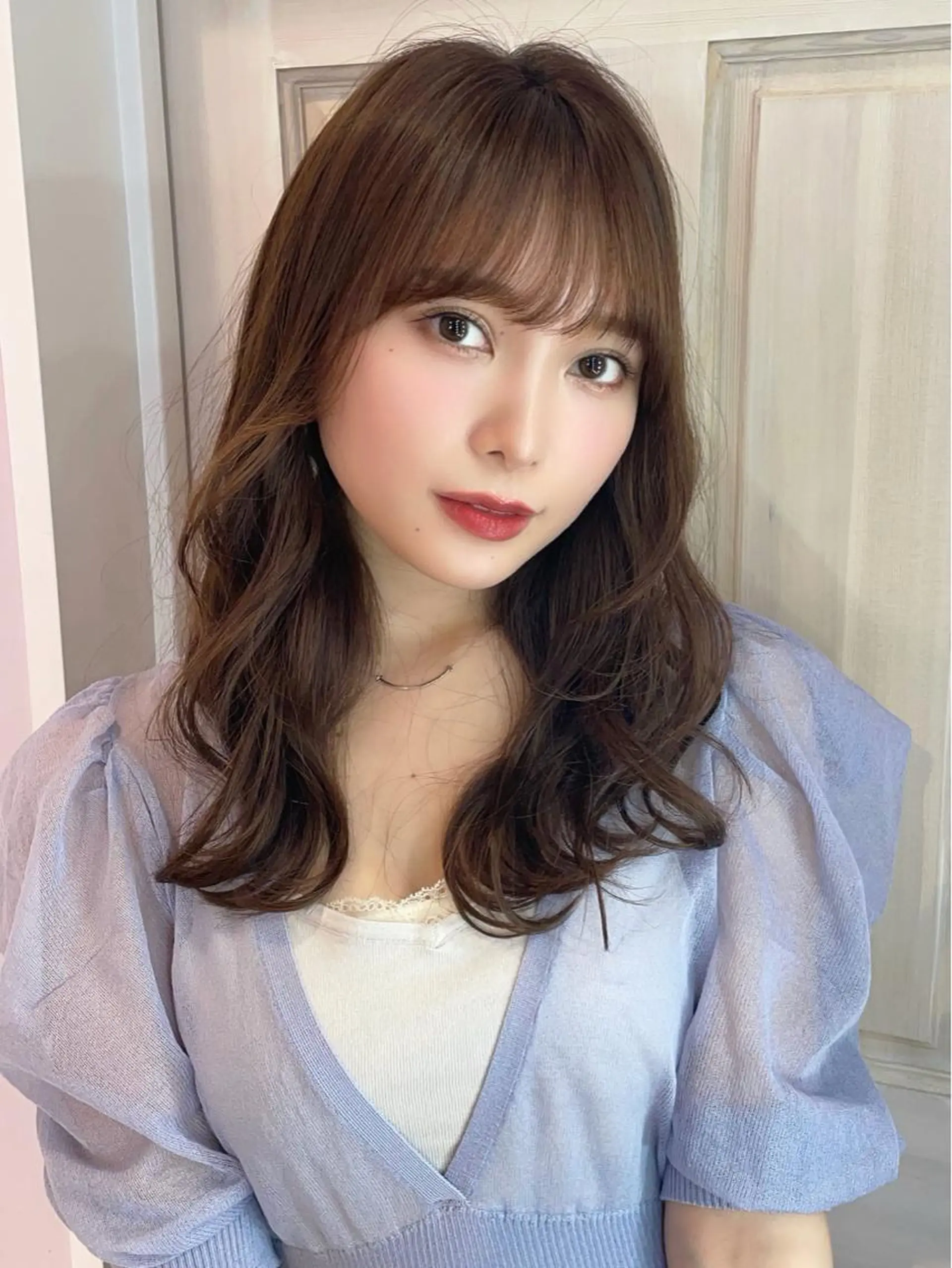 ミディアム カット ヘアカラー トリートメント 韓国ヘア🤍顔周り/ 髪質改善✨/林遼一郎のヘアスタイル