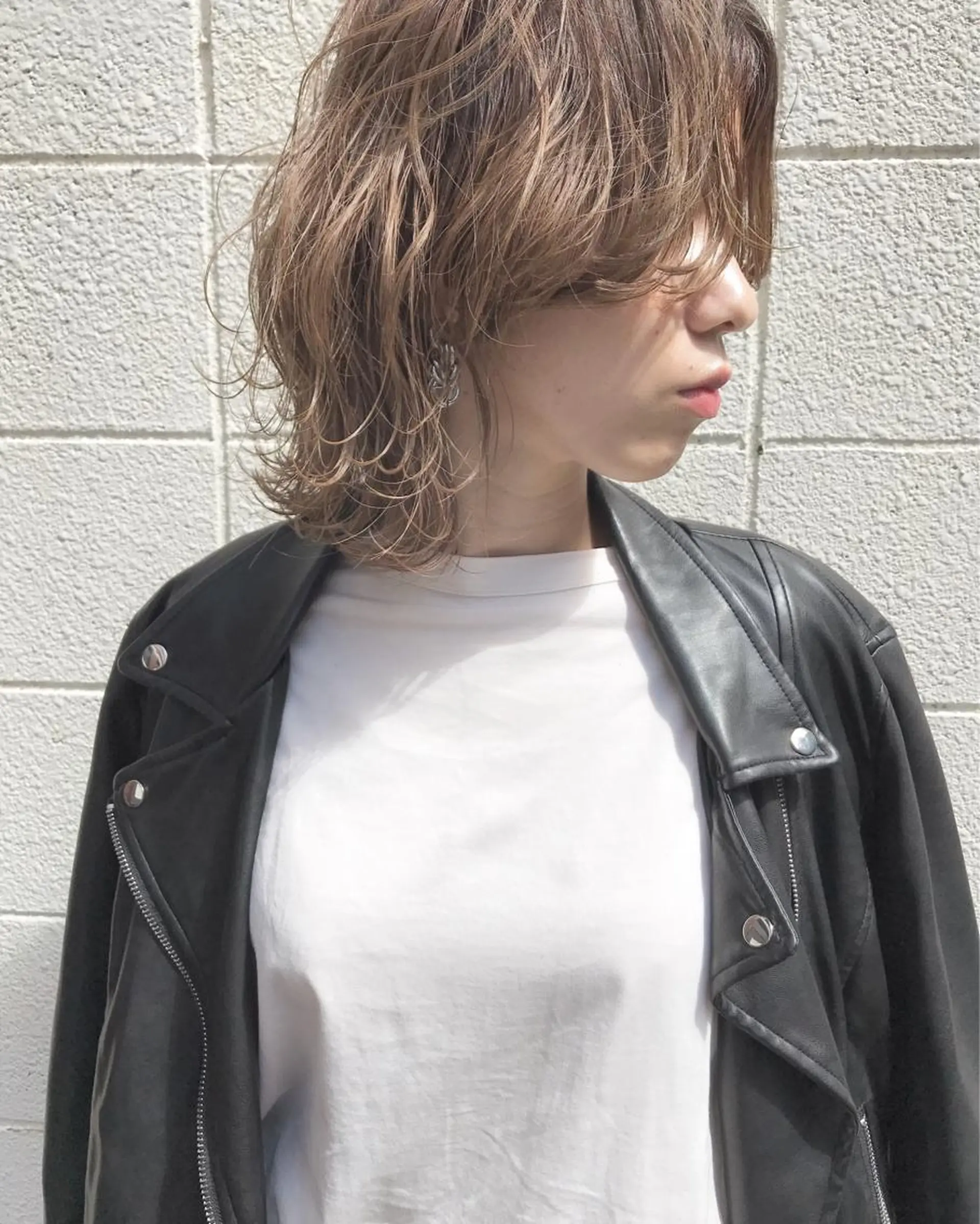 ミディアム ボブレイヤー ボブ レイヤーカット ワイドバング カット ヘアカラー Musiiik hairのヘアスタイル