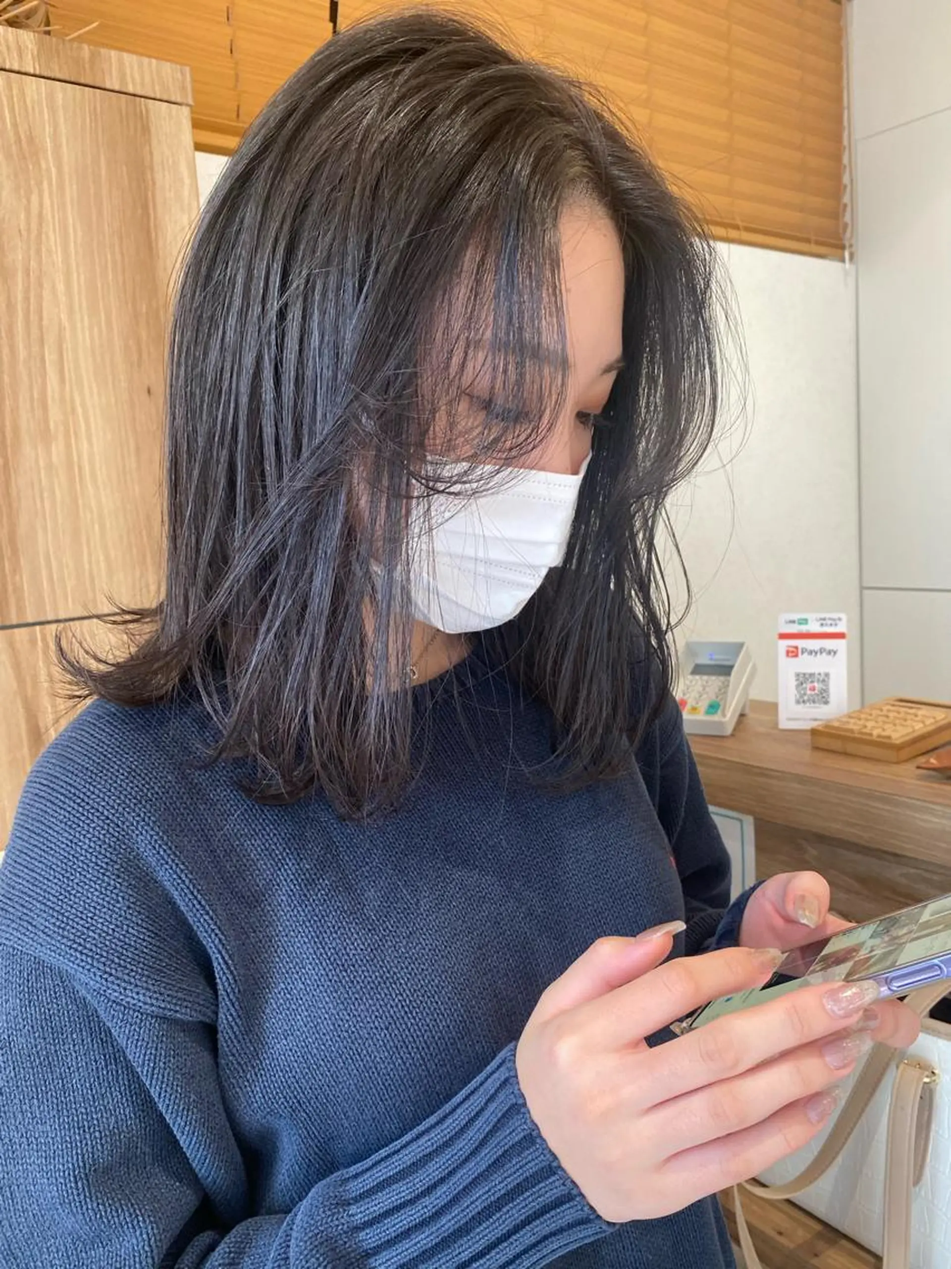 セミロング カラー グレージュ カット ヘアカラー パーマ指名No1 /namiのヘアスタイル