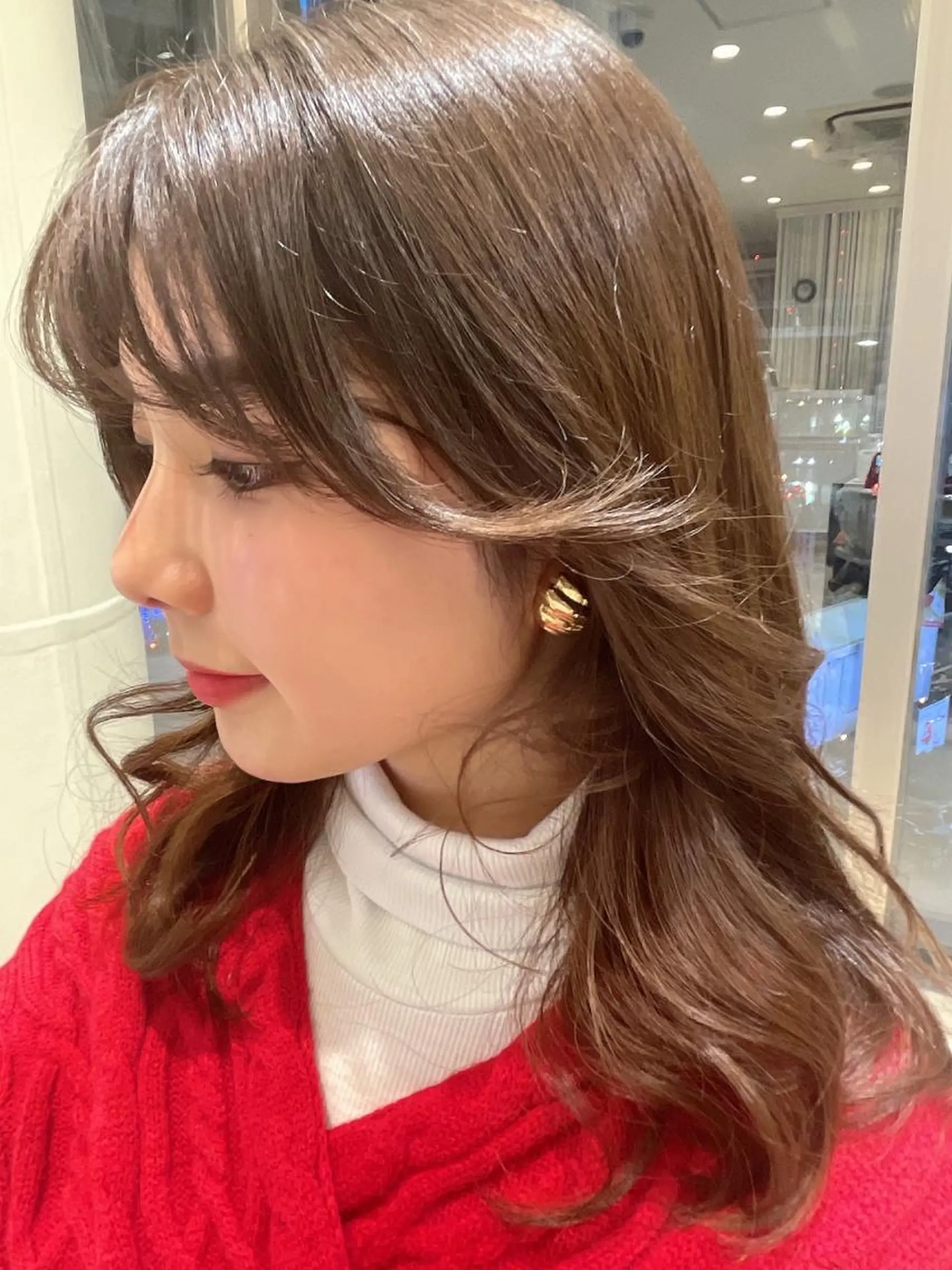 セミロング 💗ブリーチなし 垢抜け💗徳井はやとのヘアスタイル