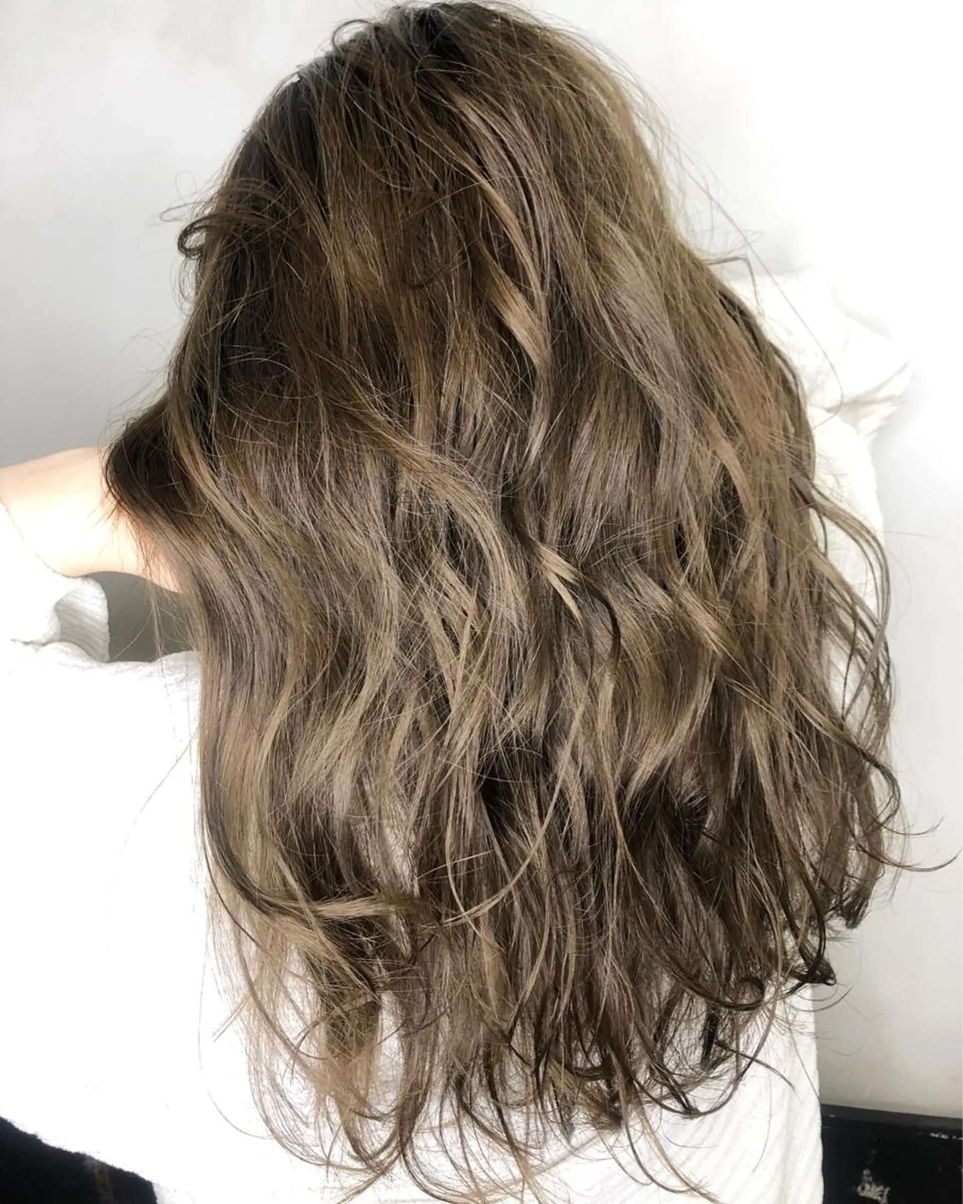 ロング カラー ヘアアレンジ グレージュ ミント カット ヘアカラー トリートメント AUBE HAIRazul吉祥寺所属・髪質改善✨幹細胞✨ ウルツヤ🌈清水　祥のヘアスタイル